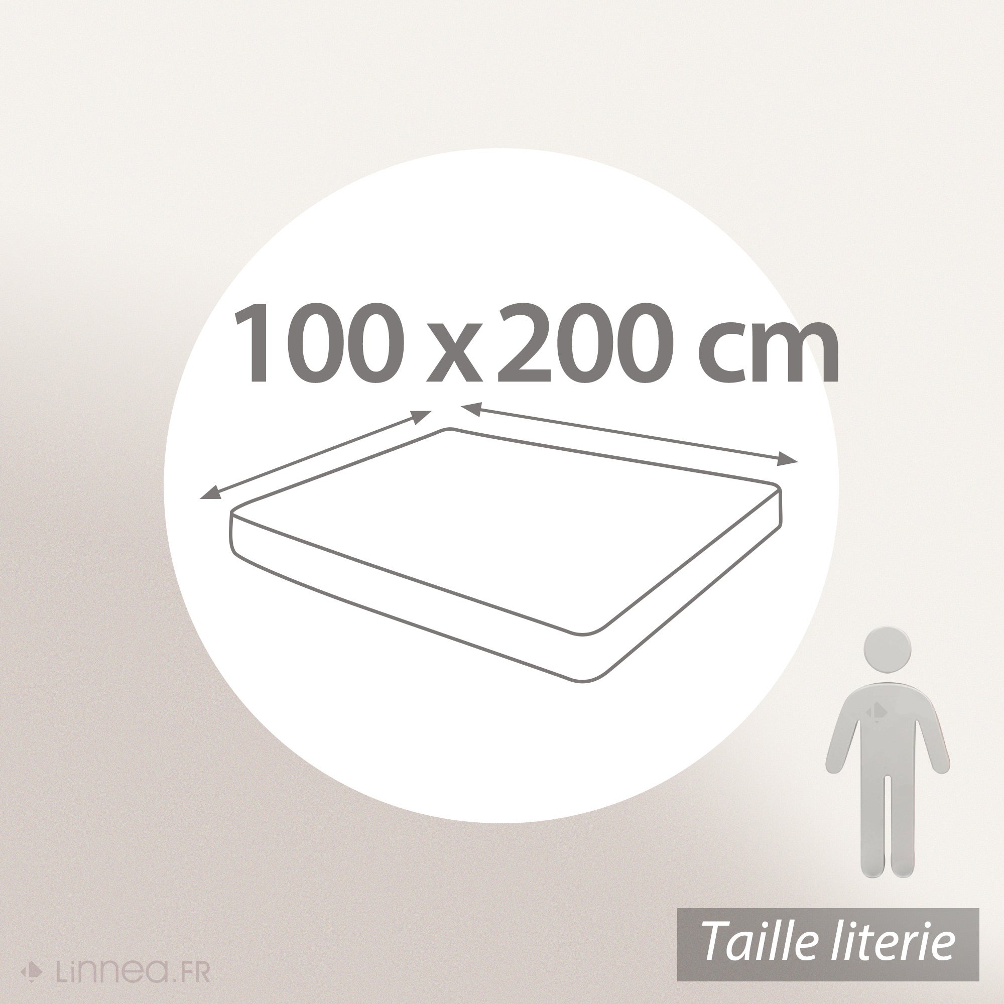 Drap housse uni 100x200 cm bonnet 30 cm coton ALTO Crème - 6