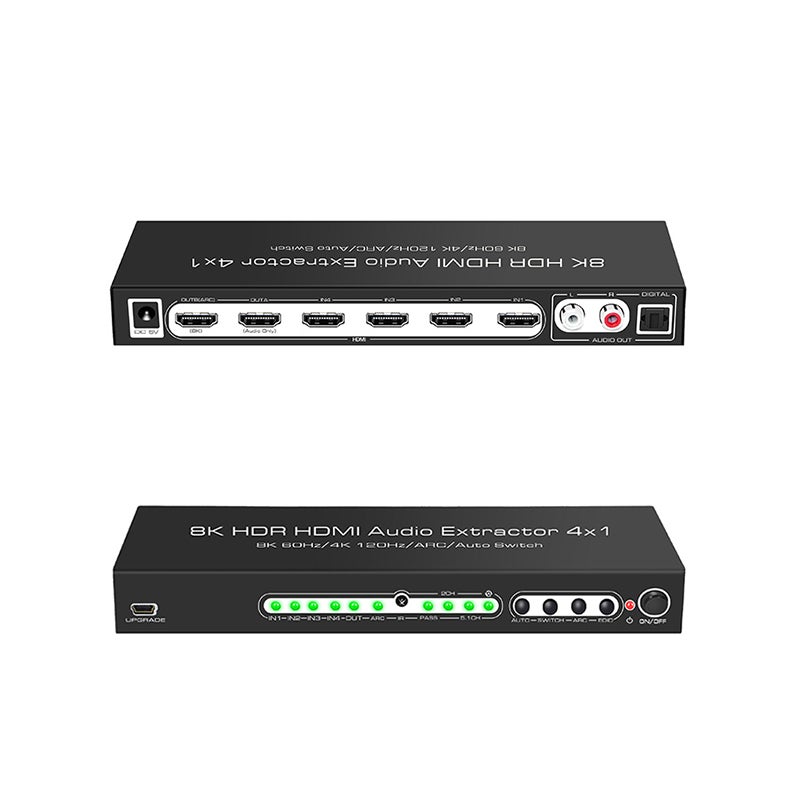 Extracteur Audio HDMI 4K - Splitter Son 3,5mm Optique 2.0ch/5.1ch/Pass - Pour Home Cinéma Et Gaming
