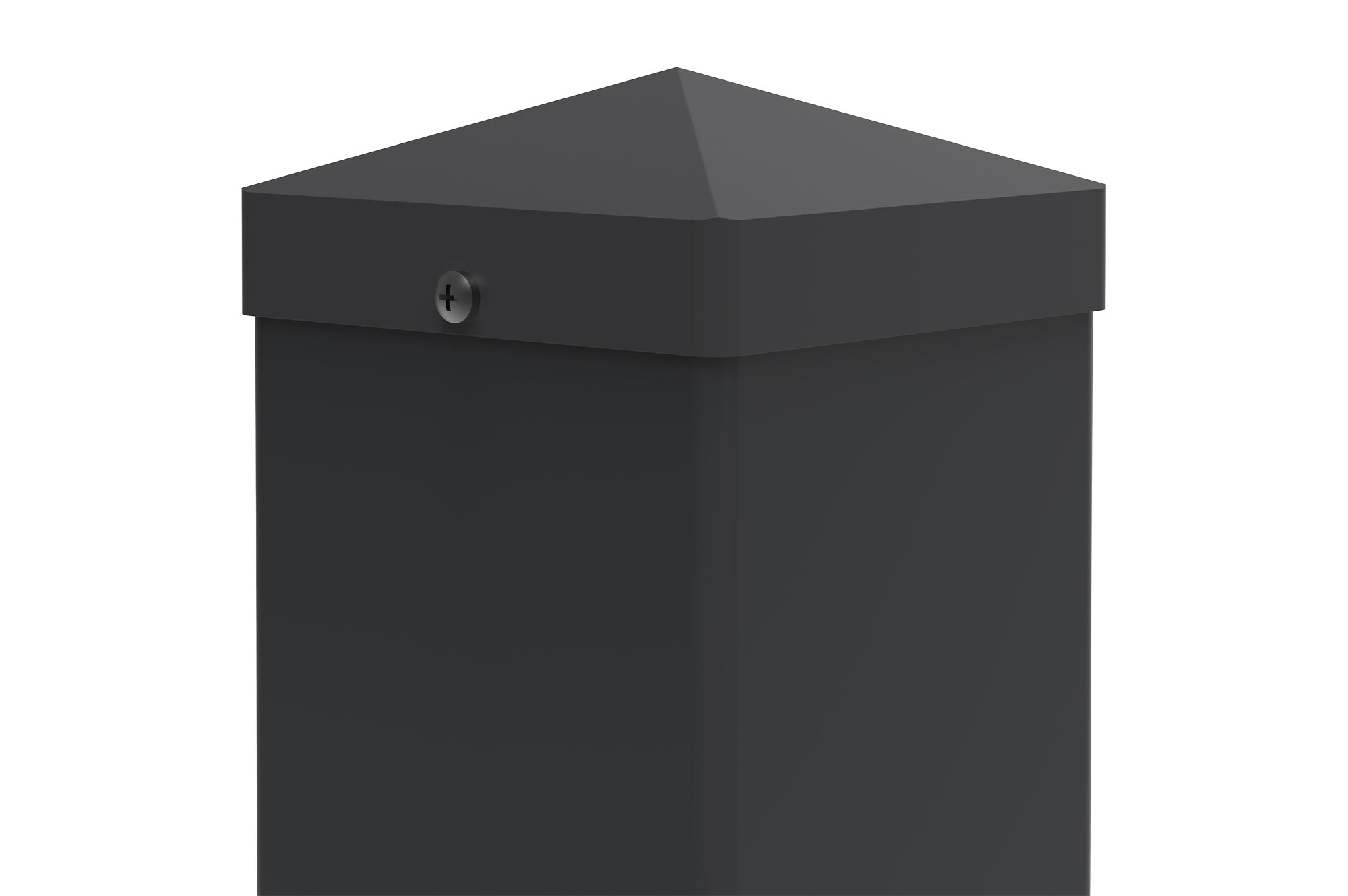 Lot de 2 poteaux en fer CARMO 10x10cm H.125cm noir - 3