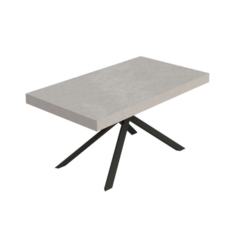 Stół rozkładany Niket kaszmirowy 160/420x90 cm z nogami w kolorze antracytowym