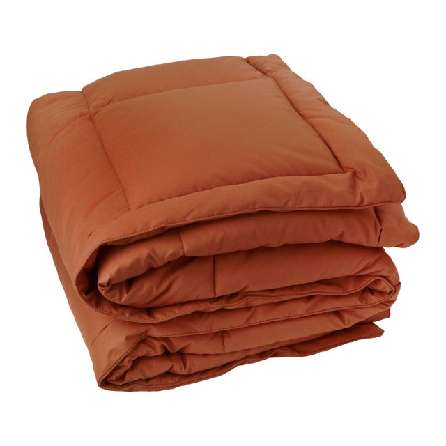 Édredon - Effet duvet - Terracotta - 140x160 cm - Microfibre