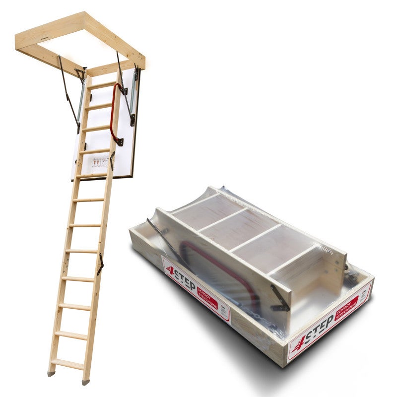 Drewniane schody strychowe 4Step EXTRA 130x70 46mm