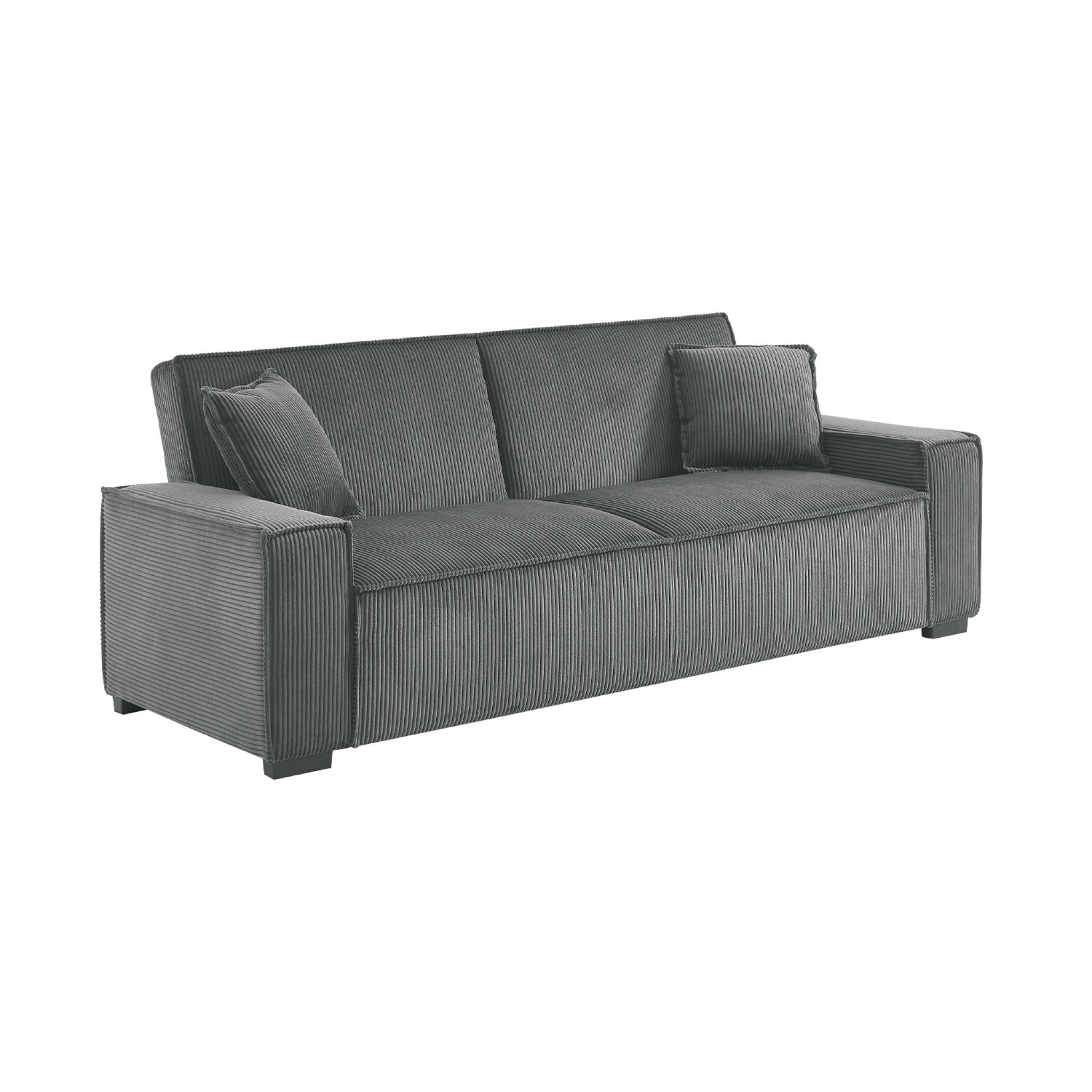 Canapé 3 places convertible express en tissu beige convient aux jeunes