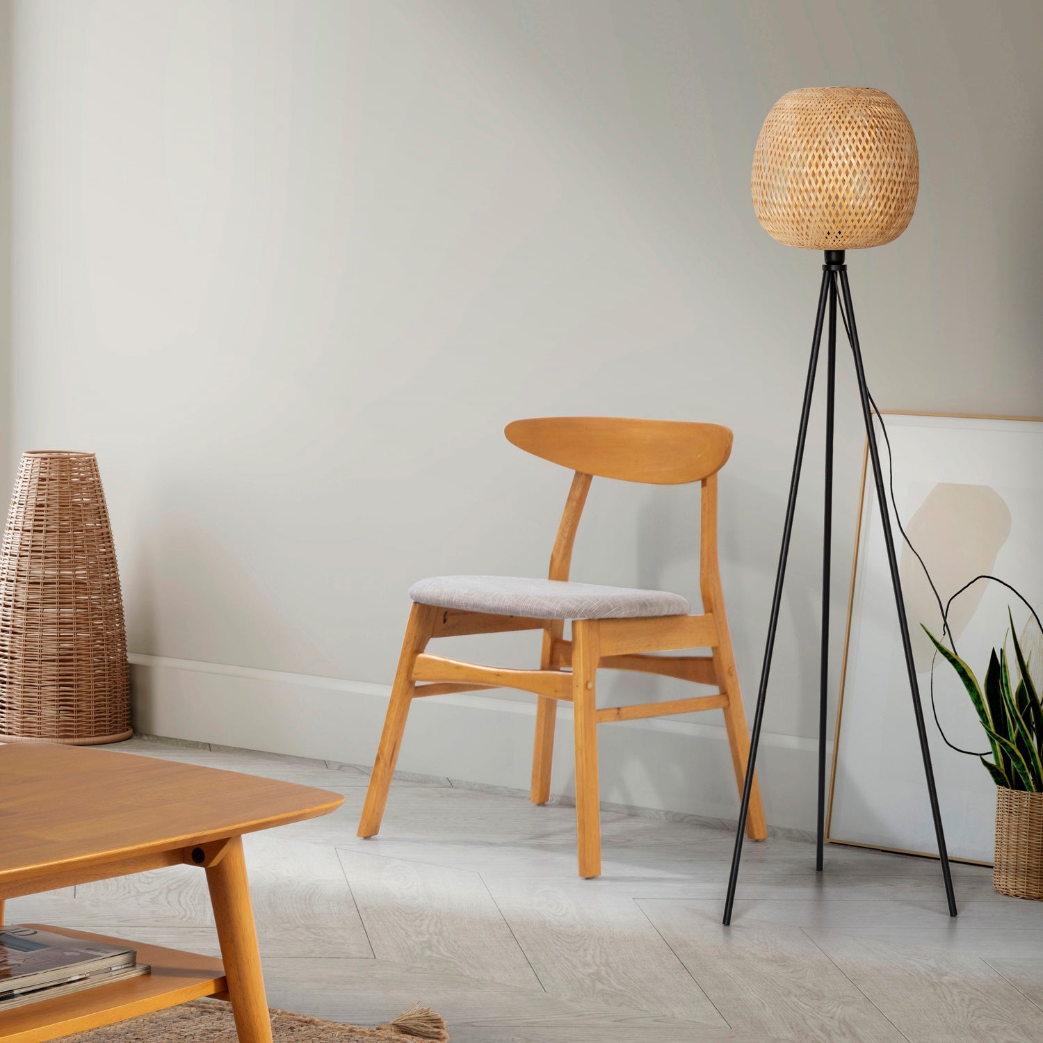 Pack 2 chaises Corzo, Couleur Chêne, Bois Massif, 52,5 cm x 50 cm x 74.5 cm - 6