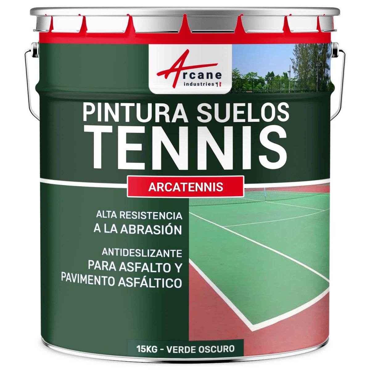 Pintura para pista de tenis, antideslizante - ARCATENNIS - 15 kg (hasta 30 m² en 2 capas) Azul - ARCANE INDUSTRIES - 8