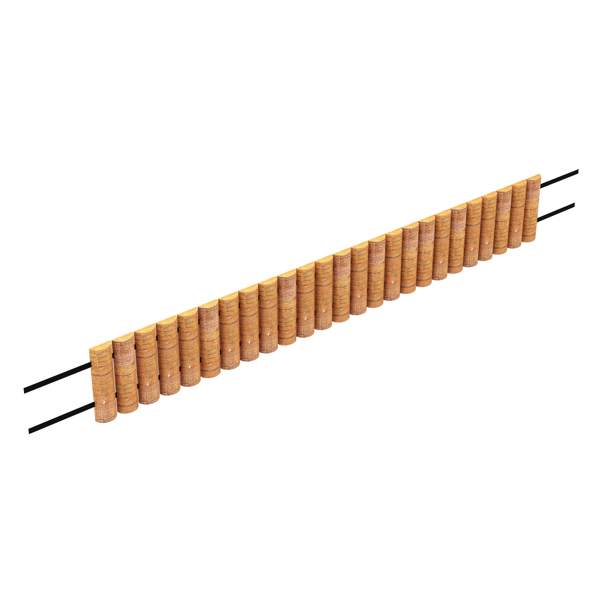 Floranica 1 Pezzo Recinzione in Vimini per aiuole 20 cm x 30 cm Palizzata in Salice Bordatura per aiuole Pannello da Giardino per Delimitazione di Sentieri Bordo per Prato