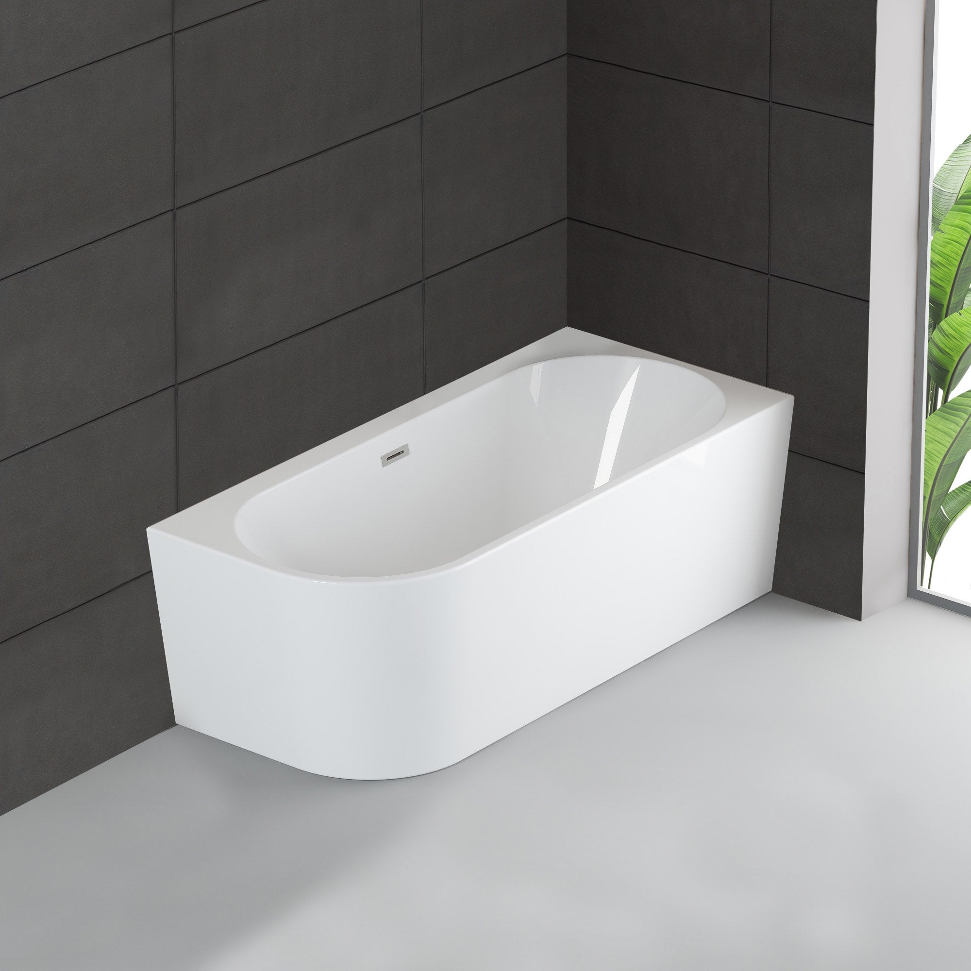 Baignoire Ilot Capri 160 droite blanche 160 x76 x58 cm, by SPALINA - 9