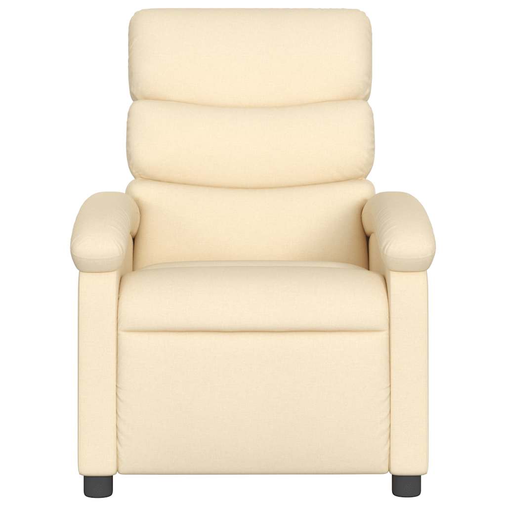 Fauteuil inclinable électrique Crème Tissu - 9