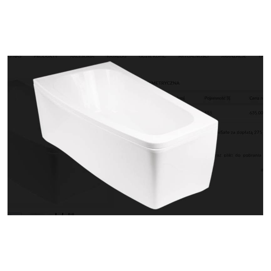 Baignoire d'angle asymétrique Luna 150 Cm Avec Tablier - Orientation: Droit - 2