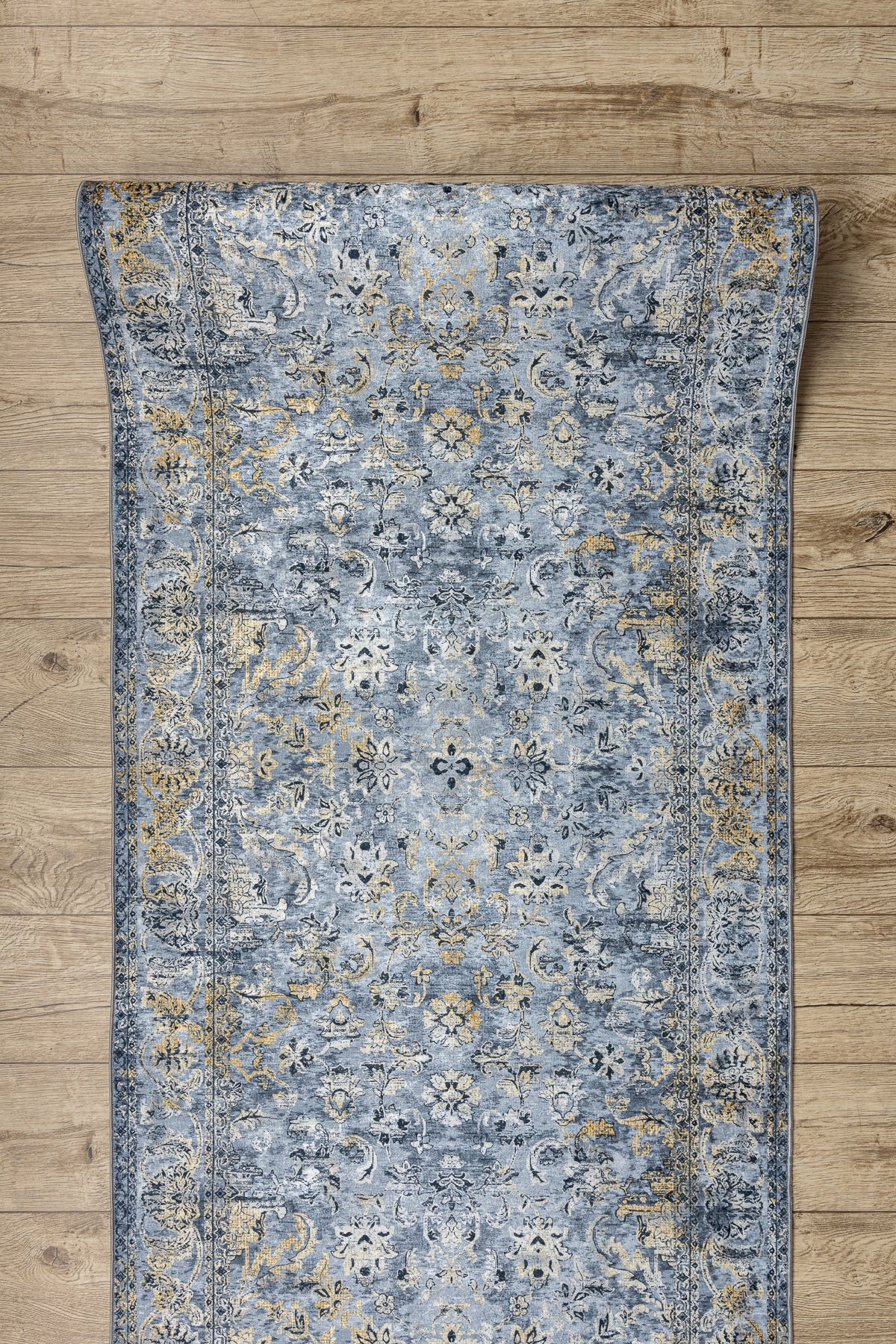 TAPIS DE COULOIR antidérapant LOTUS NOMAD 29671 Ornement gris lavable 120cm 120x370 cm - 4