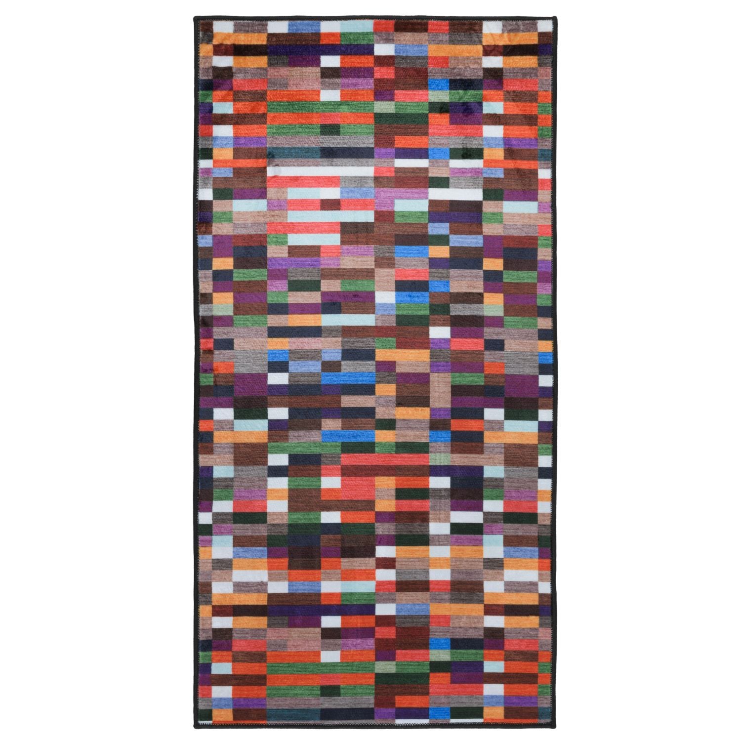 Dywan, chodnik nowoczesny geometryczny Piksel 65x130 cm wielokolorowy