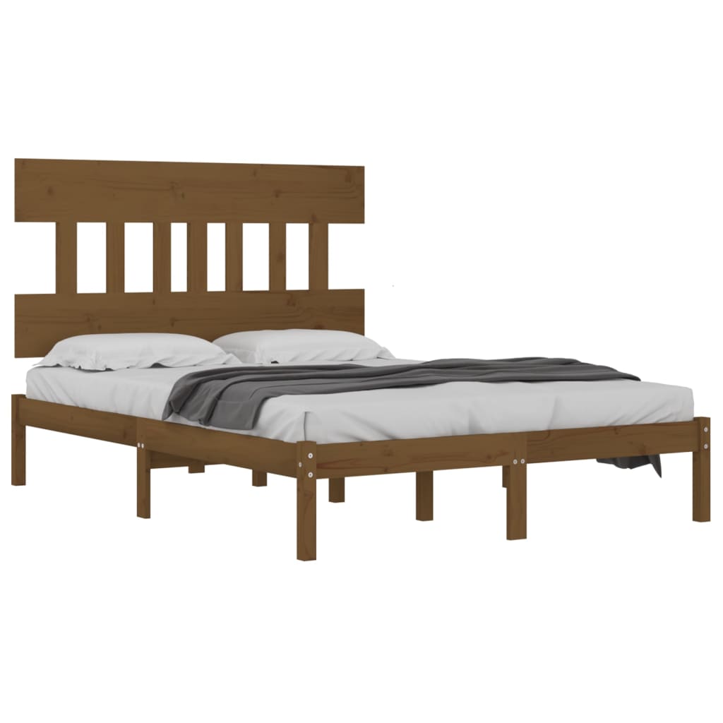 Maison Exclusive - Estrutura de cama 200x200 cm madeira maciça castanho mel - 3