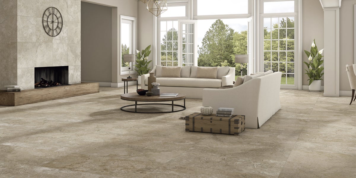 Carrelage sol effet Travertin Tivertino Terre 60x60 cm - Réflex boutique - 3