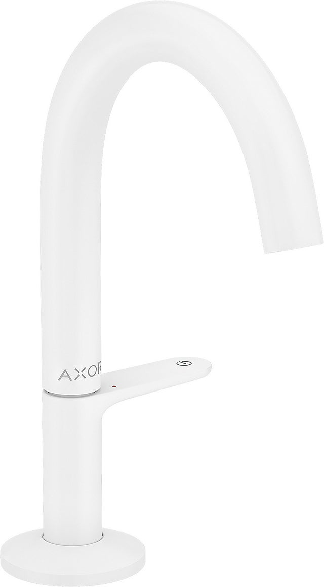 hansgrohe AXOR One robinetterie de lavabo Select 140 avec vidage PUSH-Open, saillie 122mm, 48010700, Farbe: blanc mat