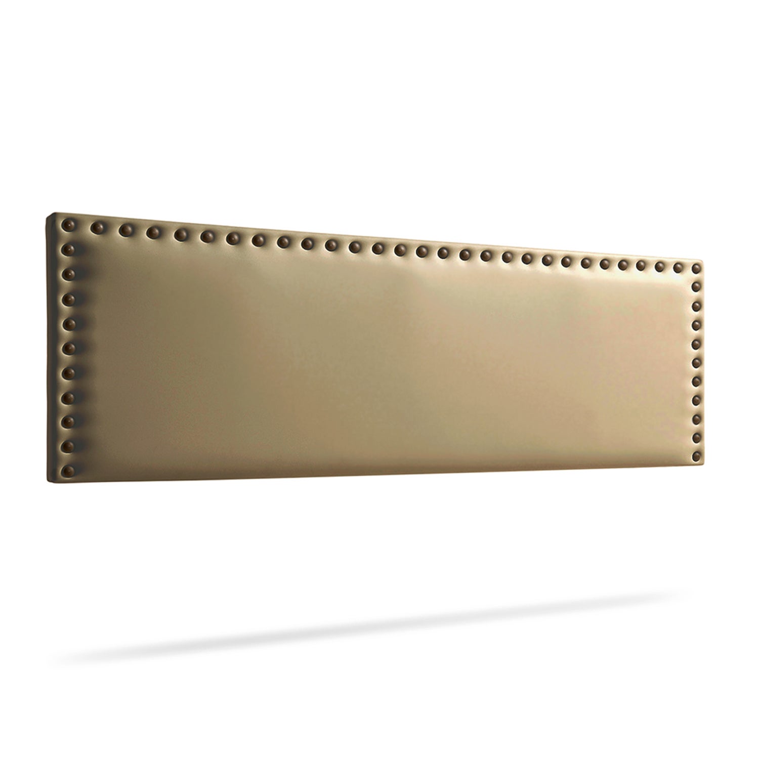 Cabeceira Estofada MODENA Pele Sintética 170x55x8 cm - Dourado - Moonia - 3