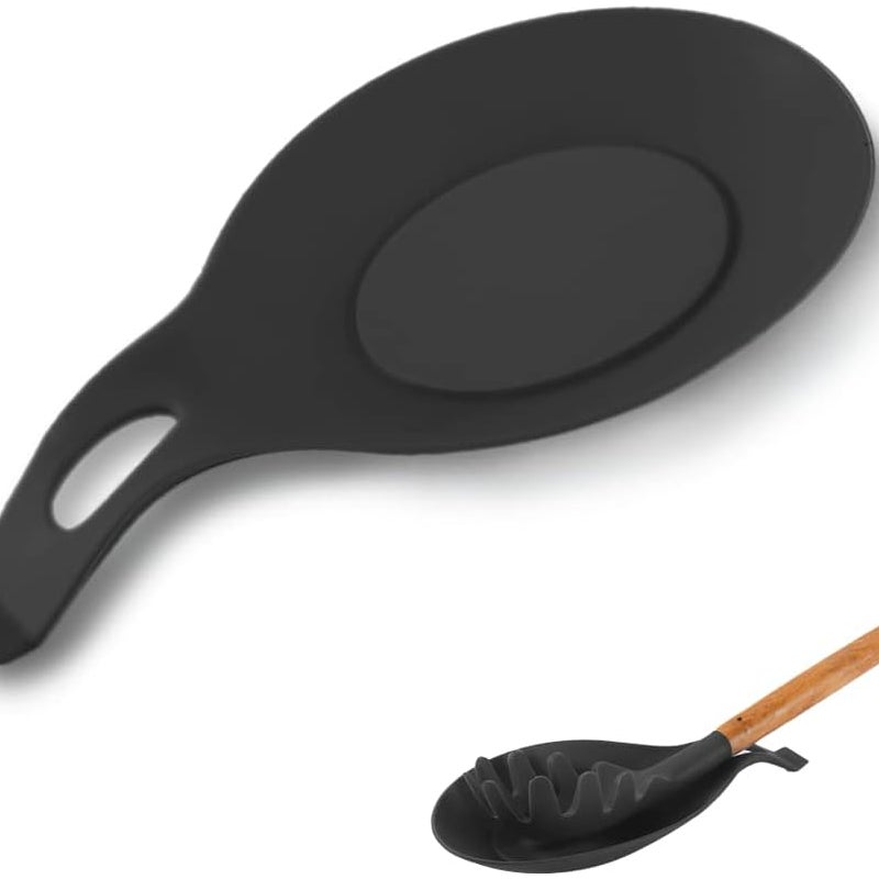Silikonowa podpórka pod łyżkę,Podpórka pod łyżkę kuchenną,Wielofunkcyjna silikonowa podpórka pod łyżkę, Odporna na ciepło podpórka pod łyżkę kuchenną