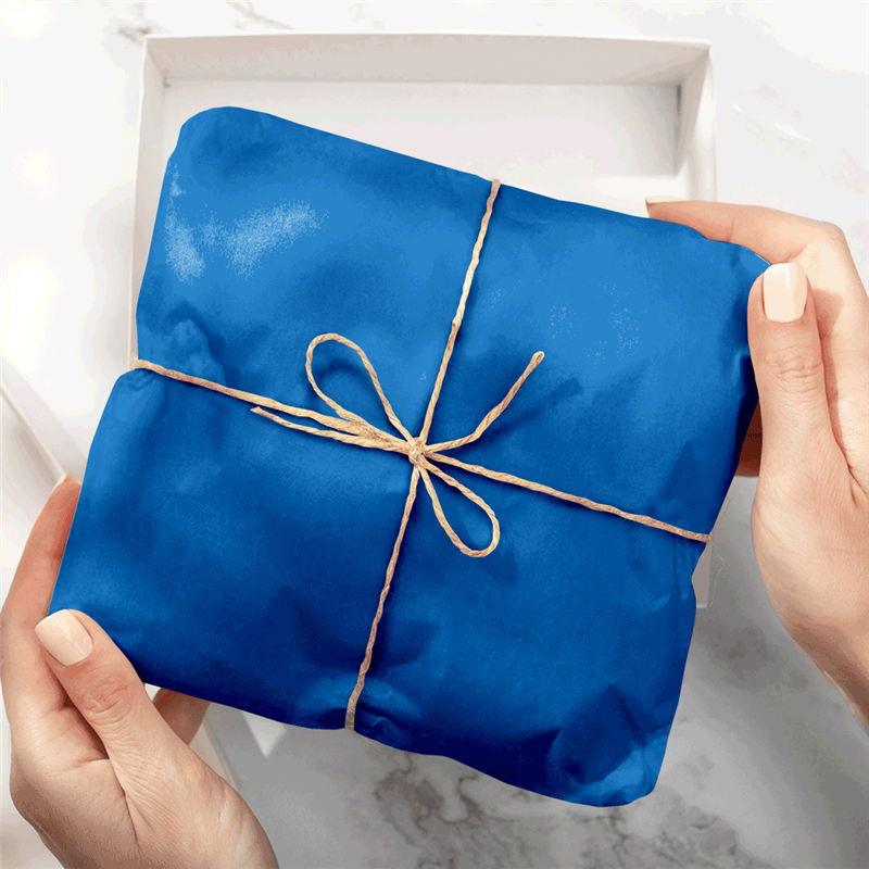 Papier De Soie Bleu Marine - Pack De 500 Feuilles 50x75 Cm - Pour Emballage Cadeaux, Déco, Artisanat