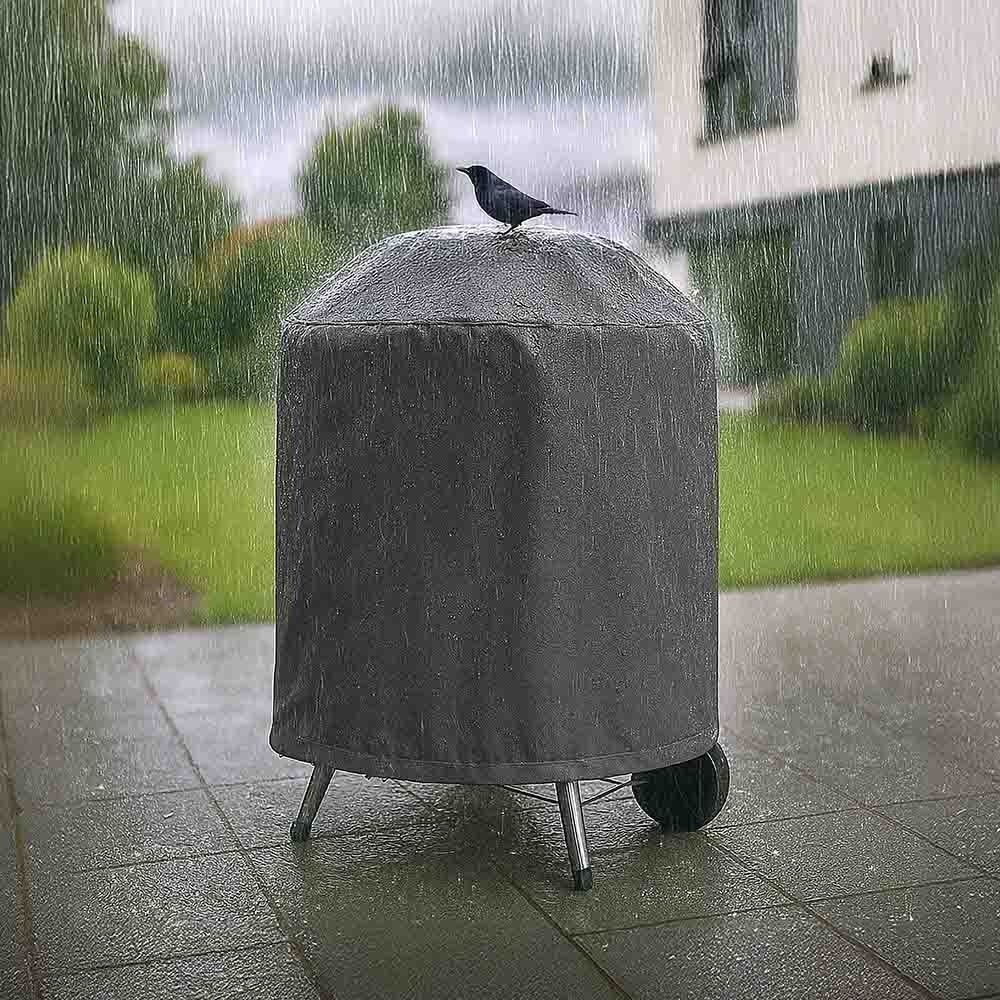 Housse barbecue rond Ø70 x H75 cm polyester 600D imperméable avec cordon - 4