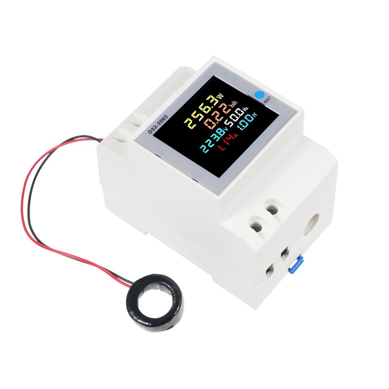Medidor multifunción tipo riel DIN con pantalla a color D52-2065 250 V ...