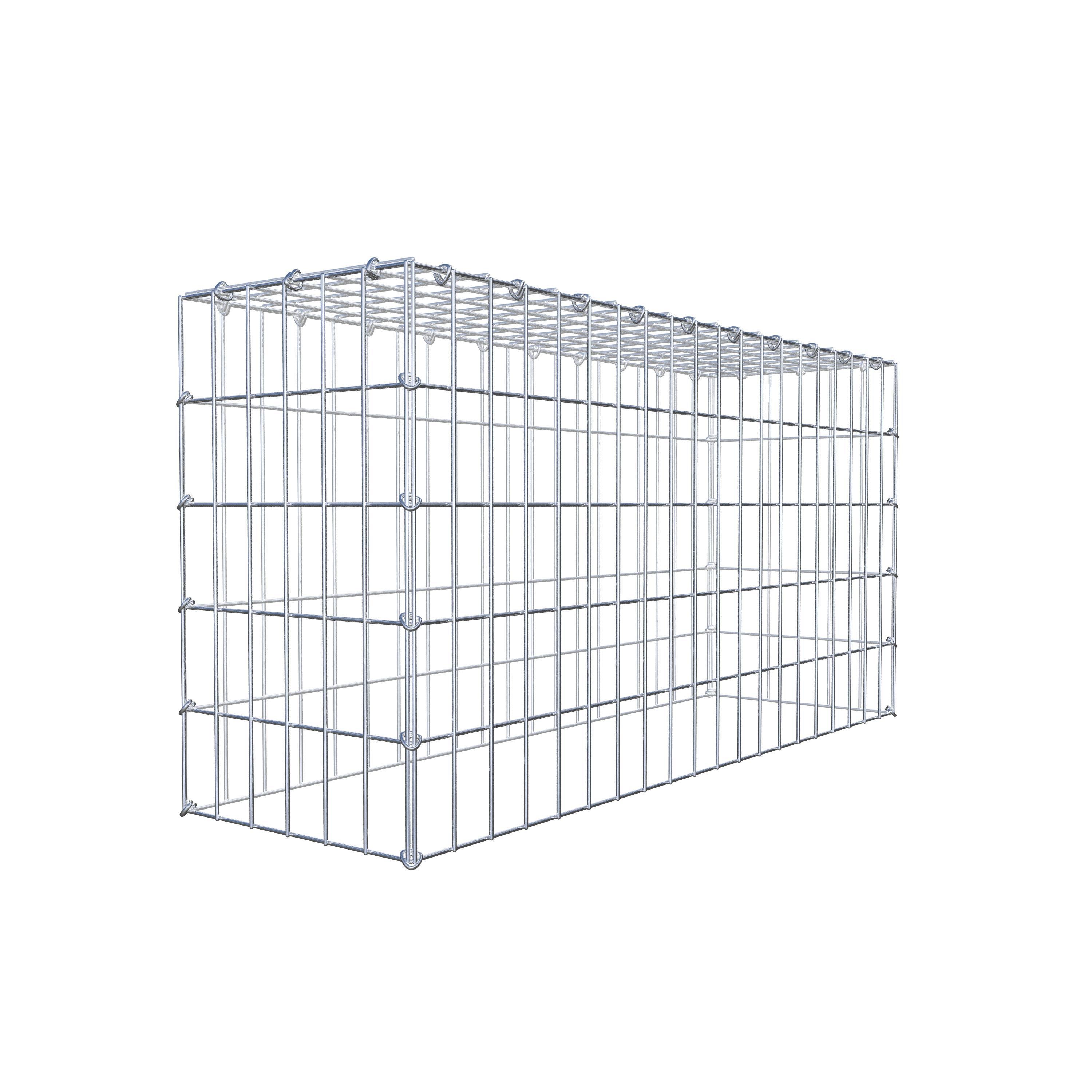 Gavión para apilar en acero galvanizado 100x50x30cm (LxAxP), malla 5 x 10cm, Anillo en C, sin rejilla inferior - 6