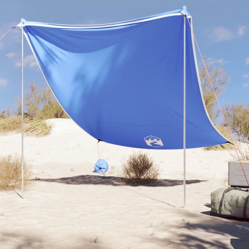 Baldachim Plażowy VidaXL z Kotwicami Piaskowymi 214x236 cm Niebieski