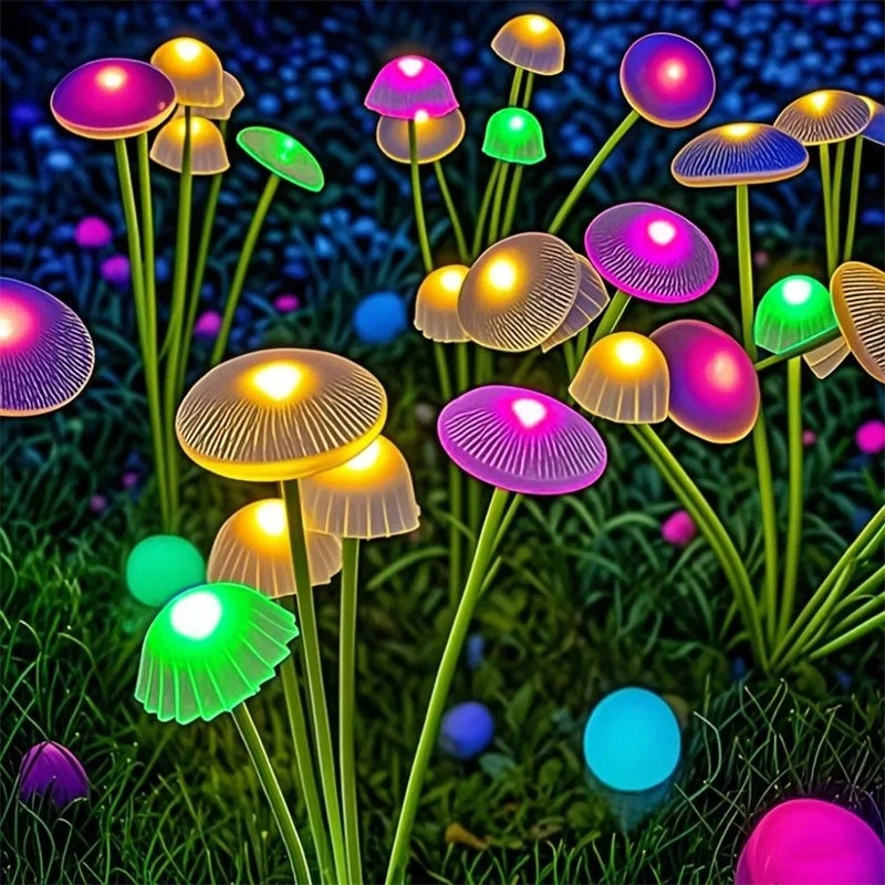 Mini Lampe Solaire Champignon RGBW, 5 M, 20 LED, Lampe De Jardin