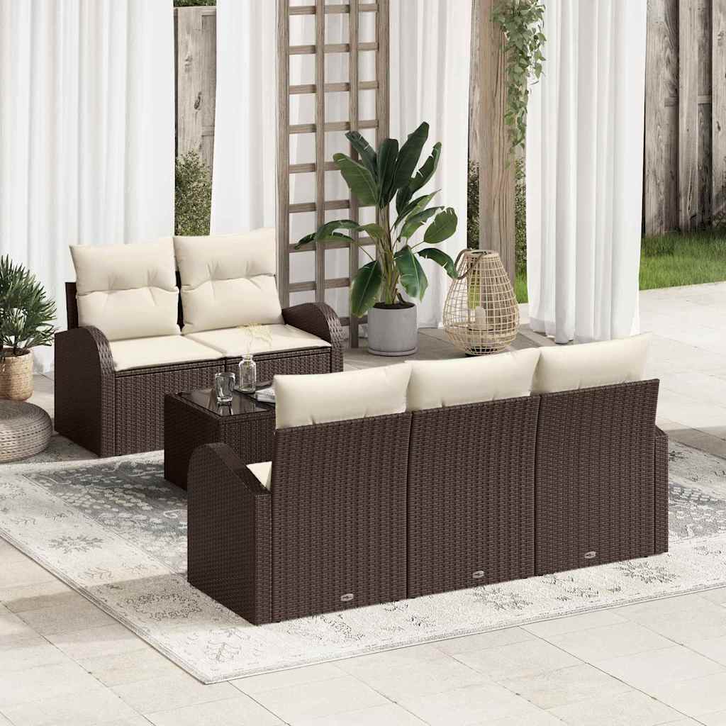 Zestaw Sof na Ogród Brązowy 55 x 55 x 37 cm polirattan vidaXL
