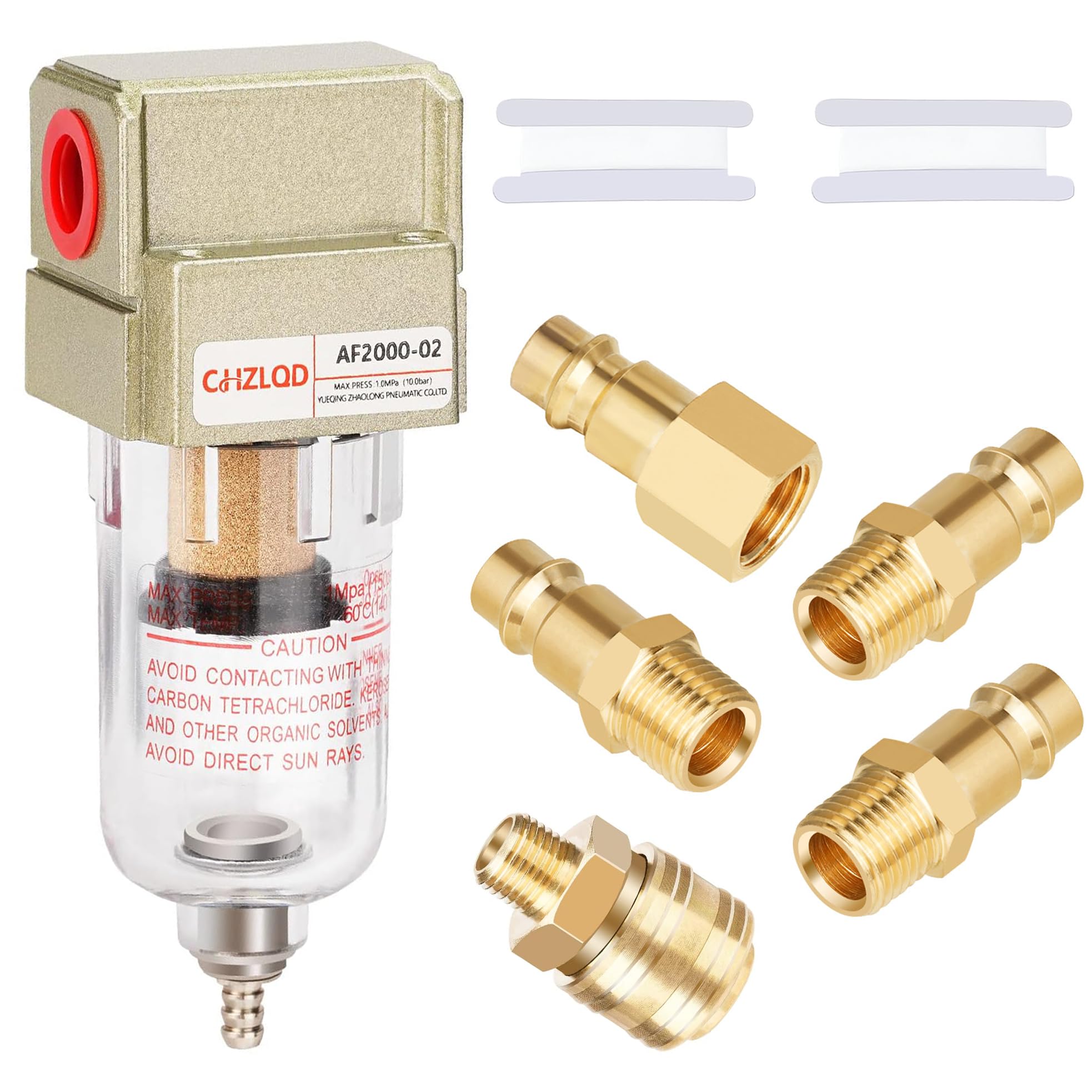 Separador de água e óleo de 1/4 polegada para compressor, filtro de ar ...