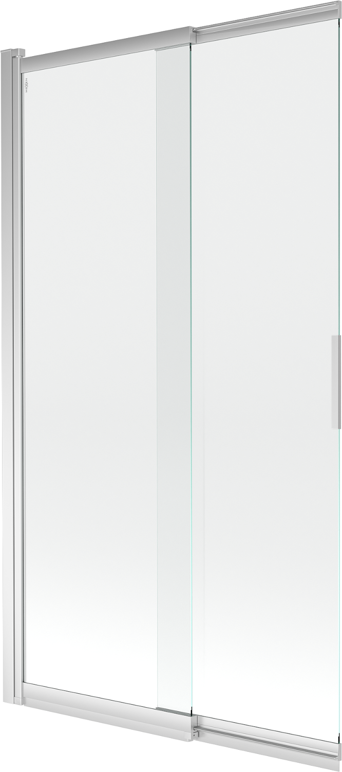 Mexen Fox parawan nawannowy 2-skrzydłowy przesuwny 100 x 150 cm, transparent, chrom - 891-100-002-01-00