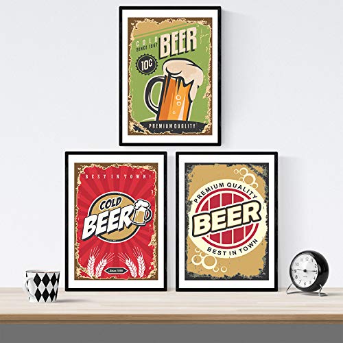 Poster Di Birre E Fogli Di Poster Di Birra Retrã²