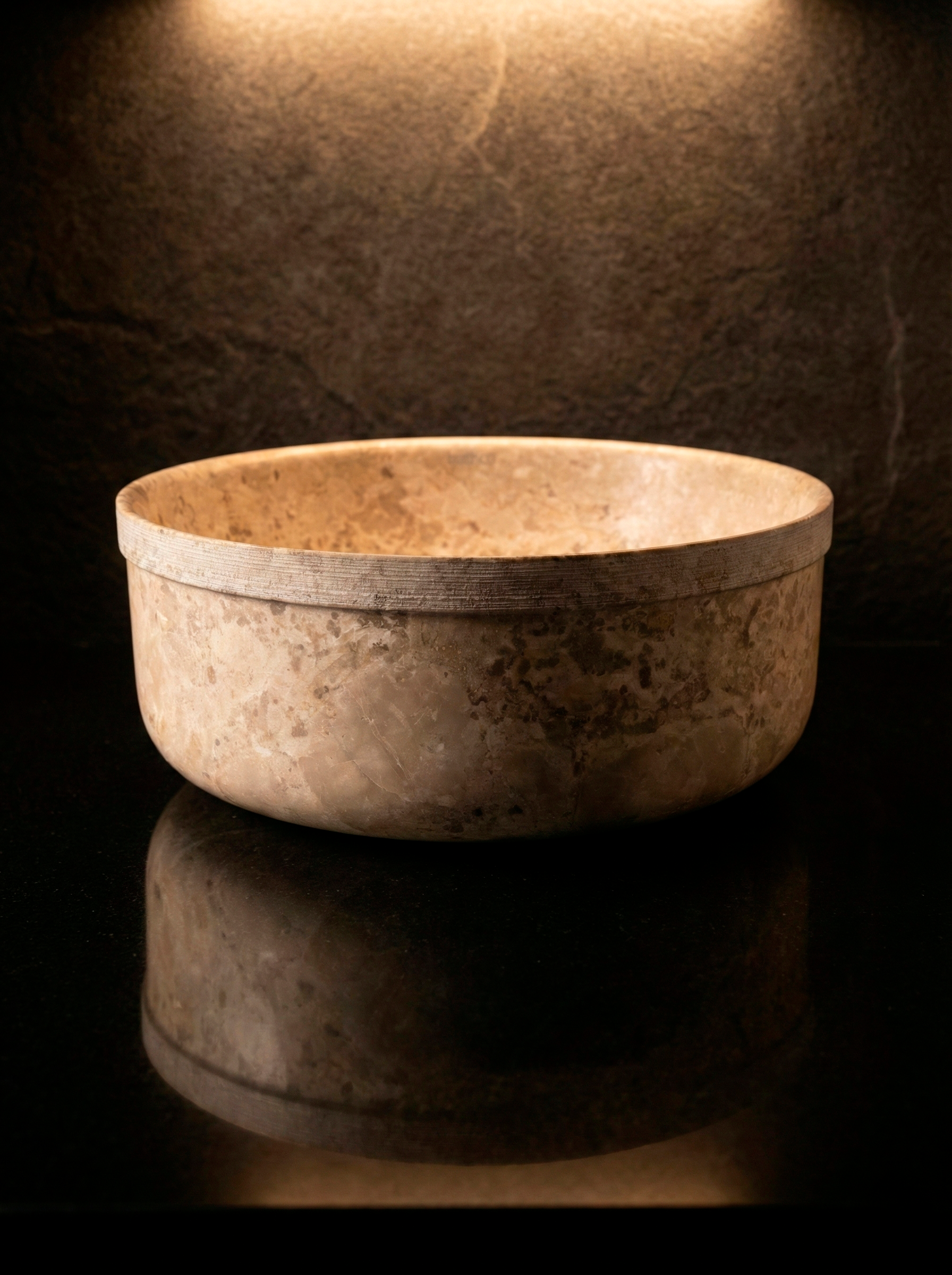 Lavatório de pedra natural bege AUSTIN 380 x130 mm - 5