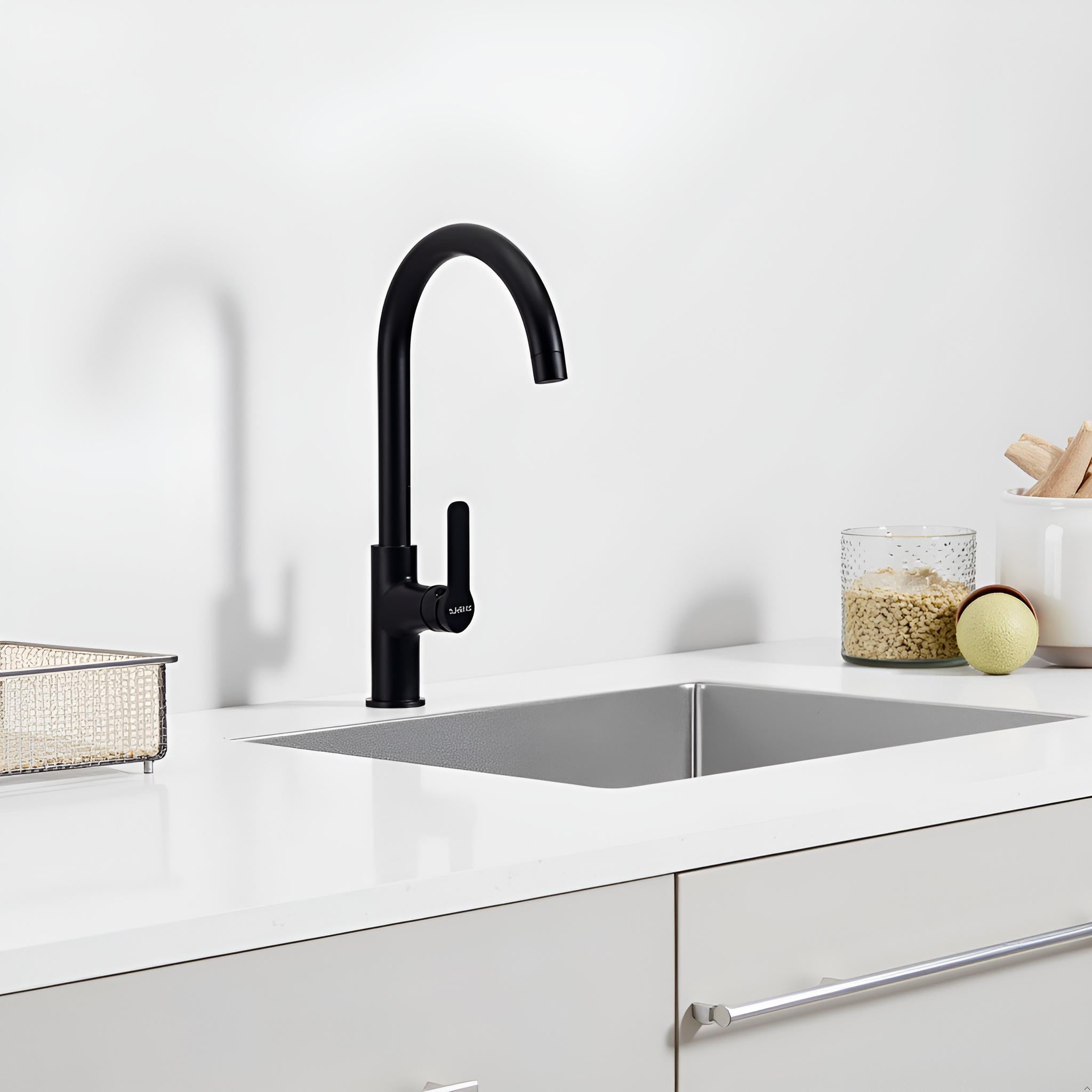 Edesa Grifo Monomando Cocina Niagara Latón Caño Alto Giratorio 360