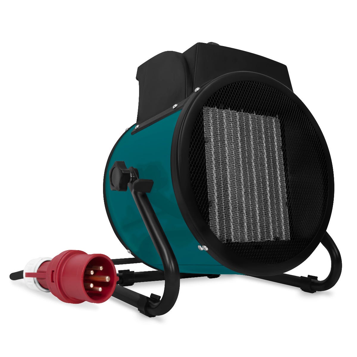 VONROC Termoventilatore Elettrico Ceramica 3300W/5000W Trifase 400V Con Spina CEE 5 Poli Per Officina E Garage