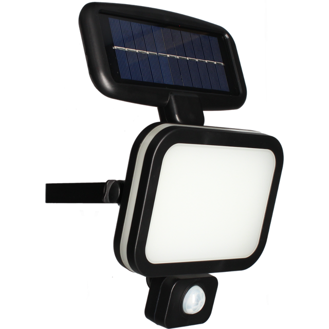 Projecteur Solaire Ekinox Arlux - Projecteur extérieur à détecteur de mouvement 8W - Noir