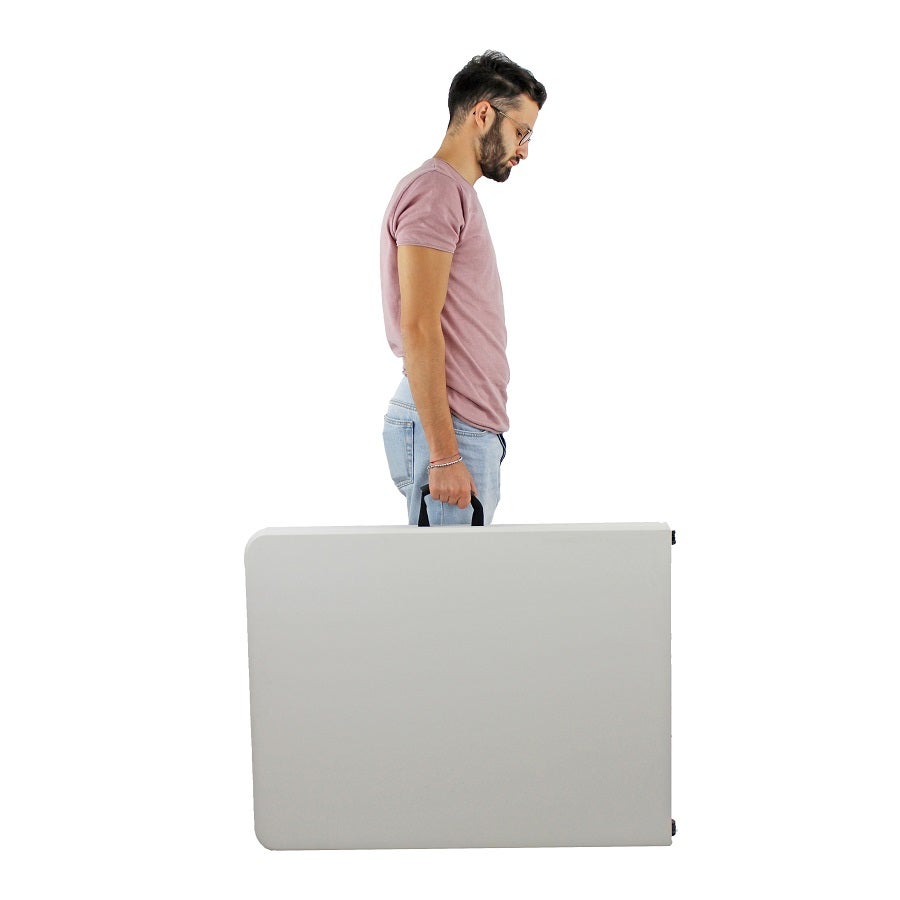 Tavolo catering pieghevole bianco in hdpe 180x70x74 cm - 3
