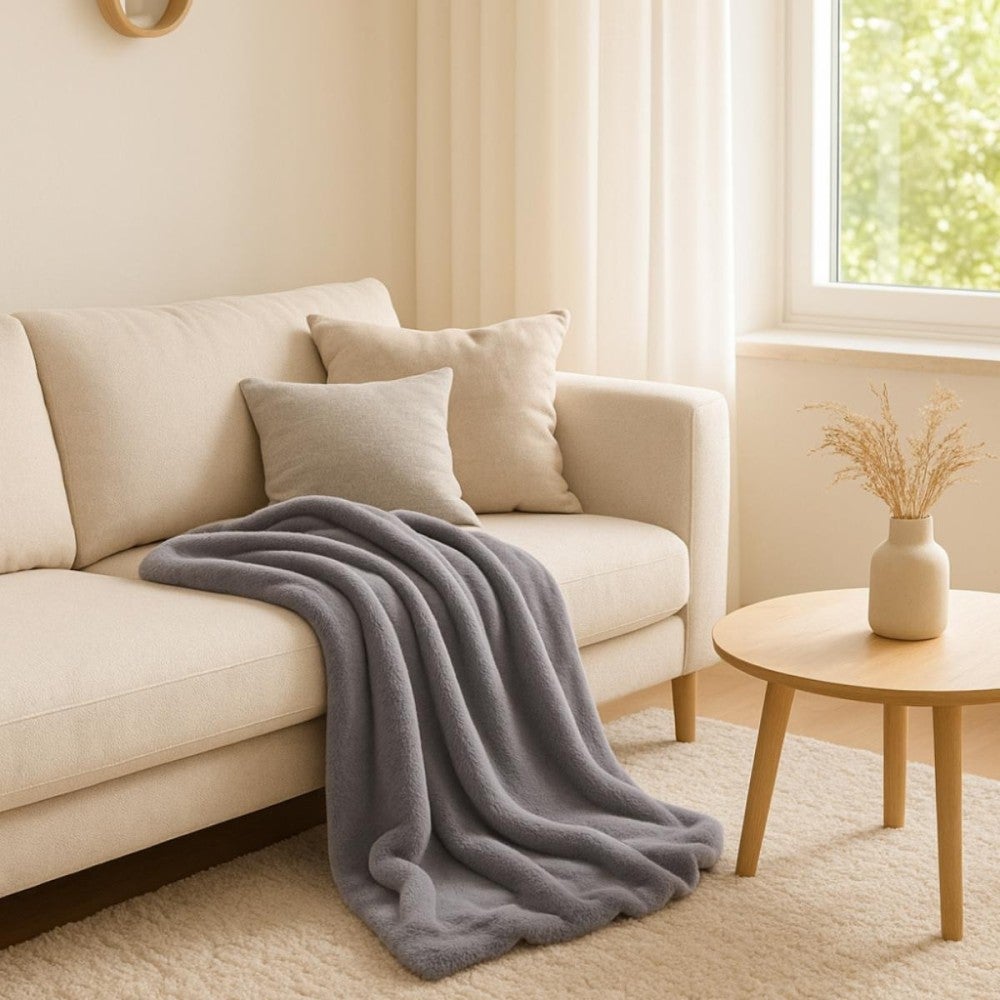 Plaid en fausse fourrure 130x160cm - Ornami - 2