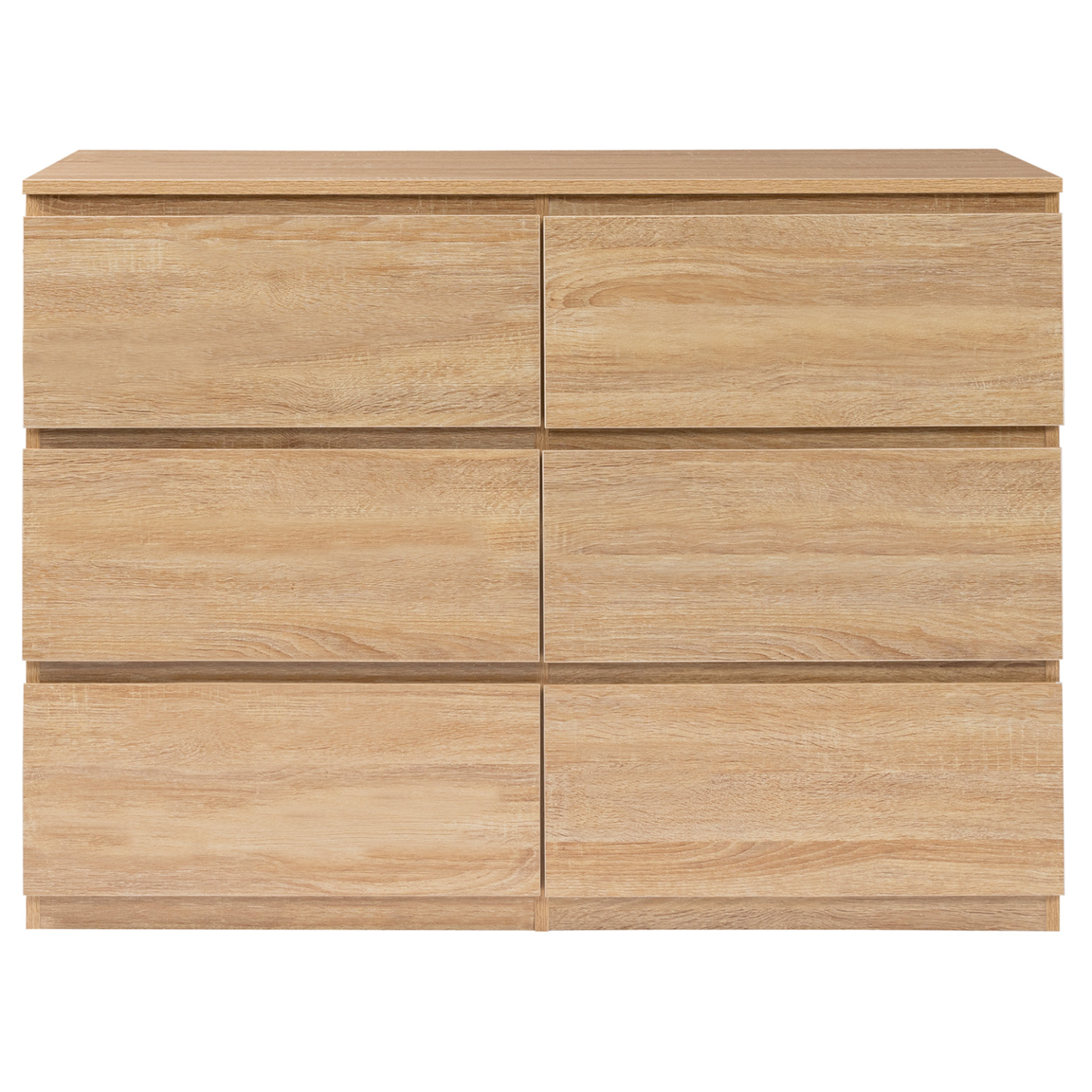 Commode 6 tiroirs TOMI 110 cm bois façon hêtre - 3
