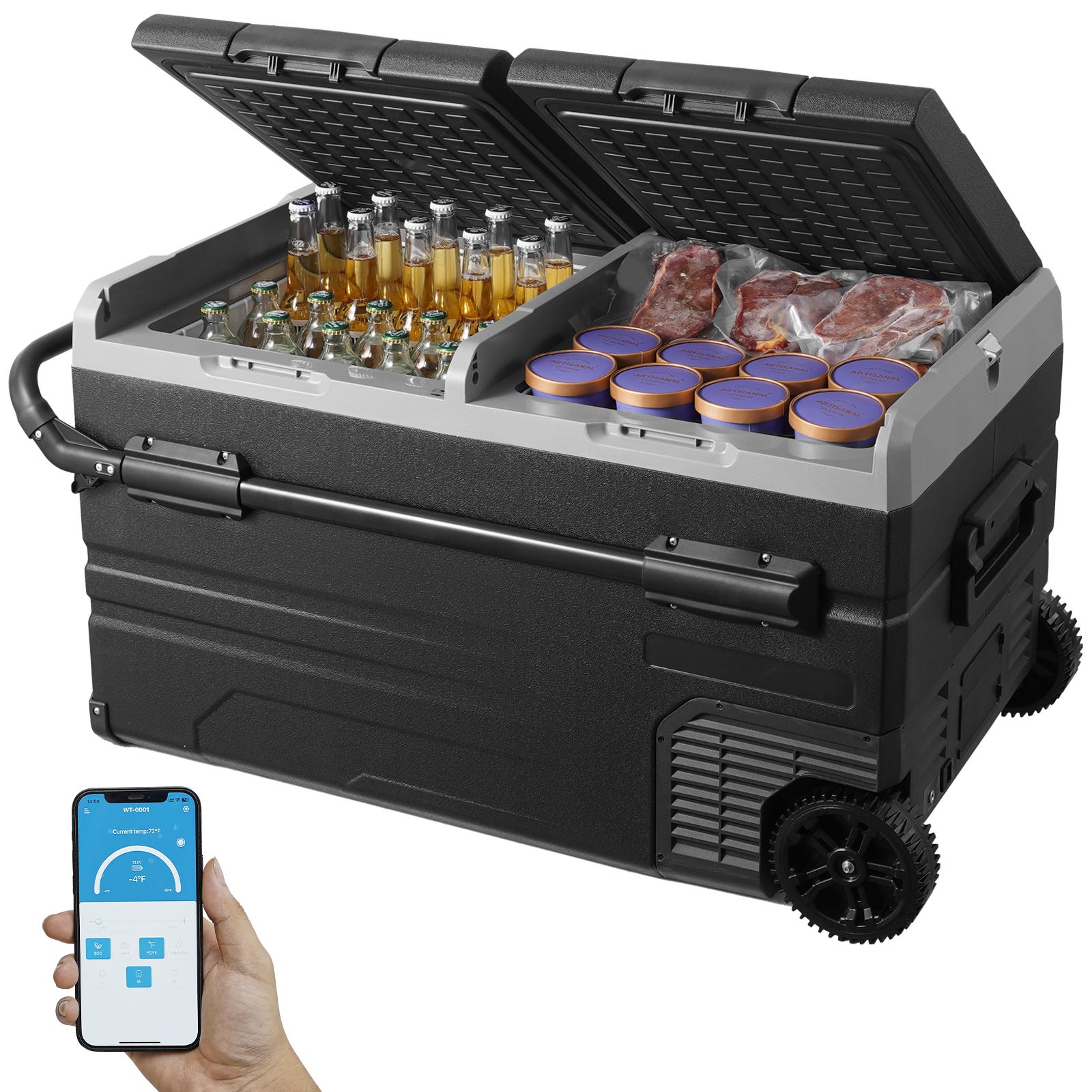 Mini Réfrigérateur Voiture 12V 6L - Fonction Chaud Et Froid, Silencieux, Portable - Pour Boissons, Cosmétiques, Snacks En Voyage