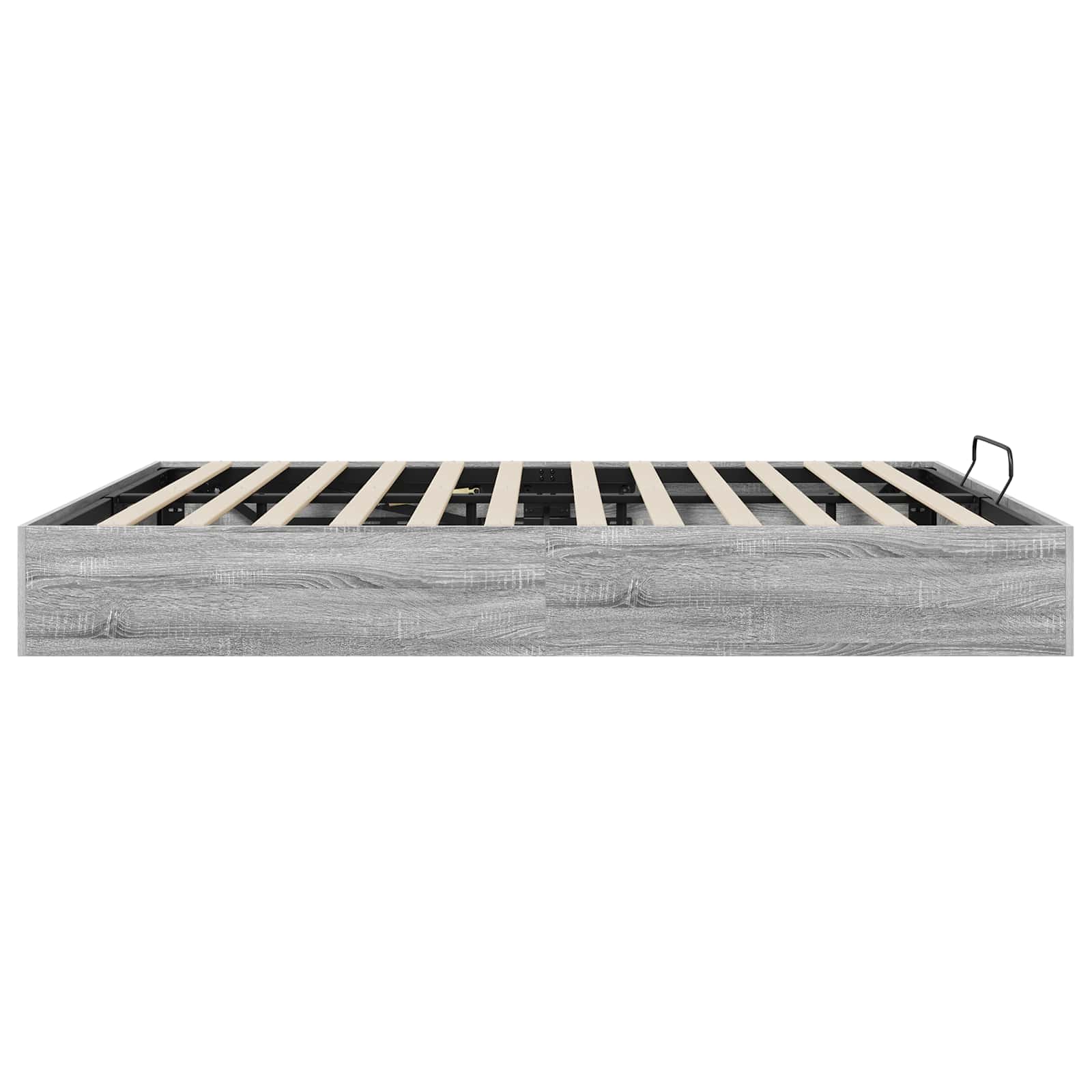 Cadre de lit ottoman en panneau de bois gris, pour la chambre, 180 × 200 cm - 6