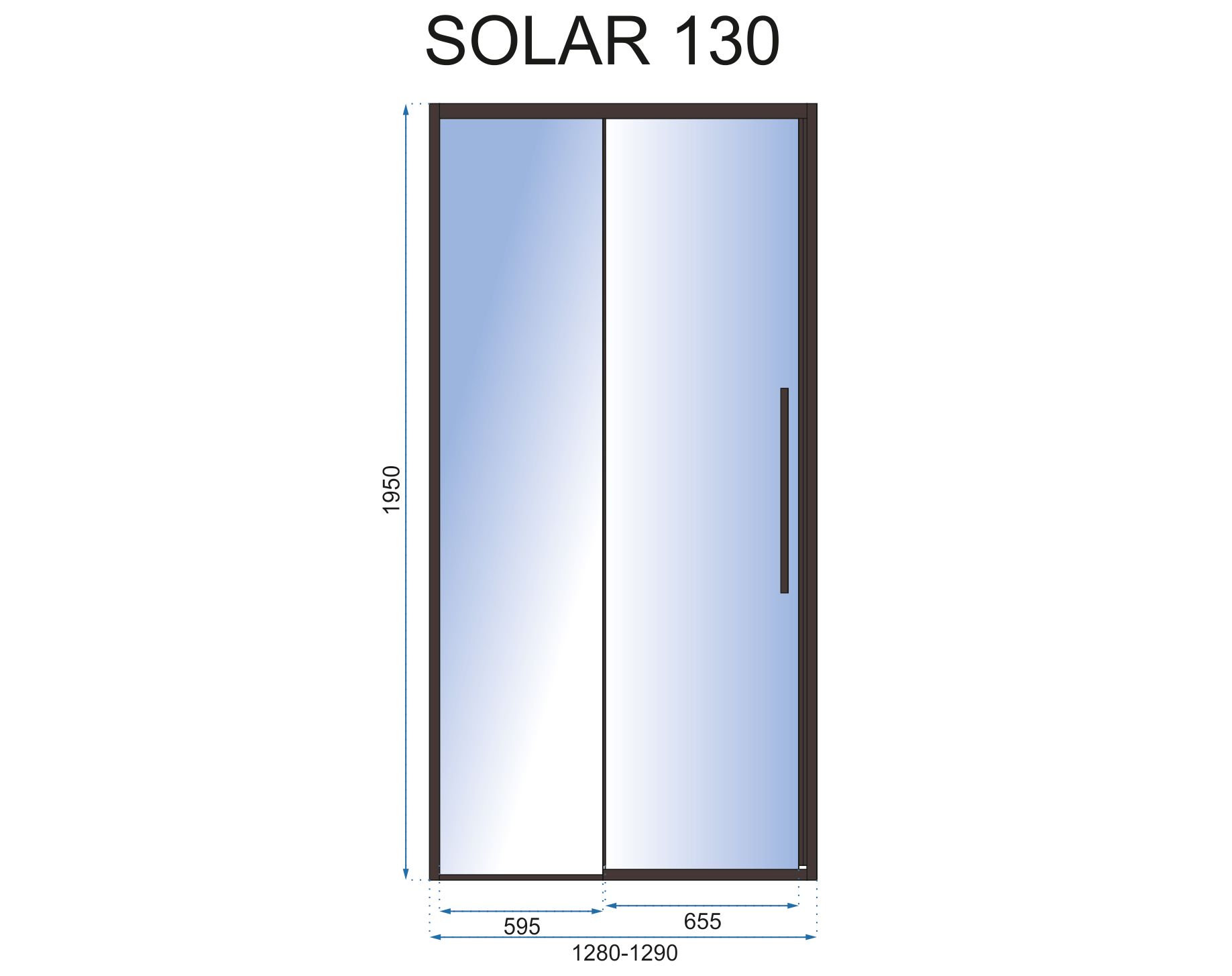 Drzwi Prysznicowe Rea Solar Czarny 130 - 5