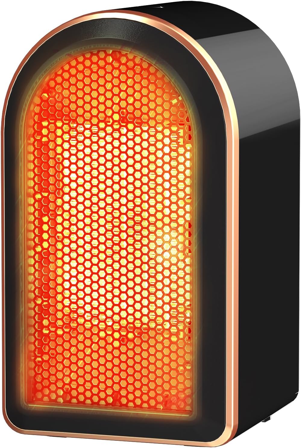 Czarny, grzejnik z wentylatorem, cichy, energooszczędny grzejnik elektryczny z funkcją ochrony przed przegrzaniem i przewróceniem, mały ceramiczn