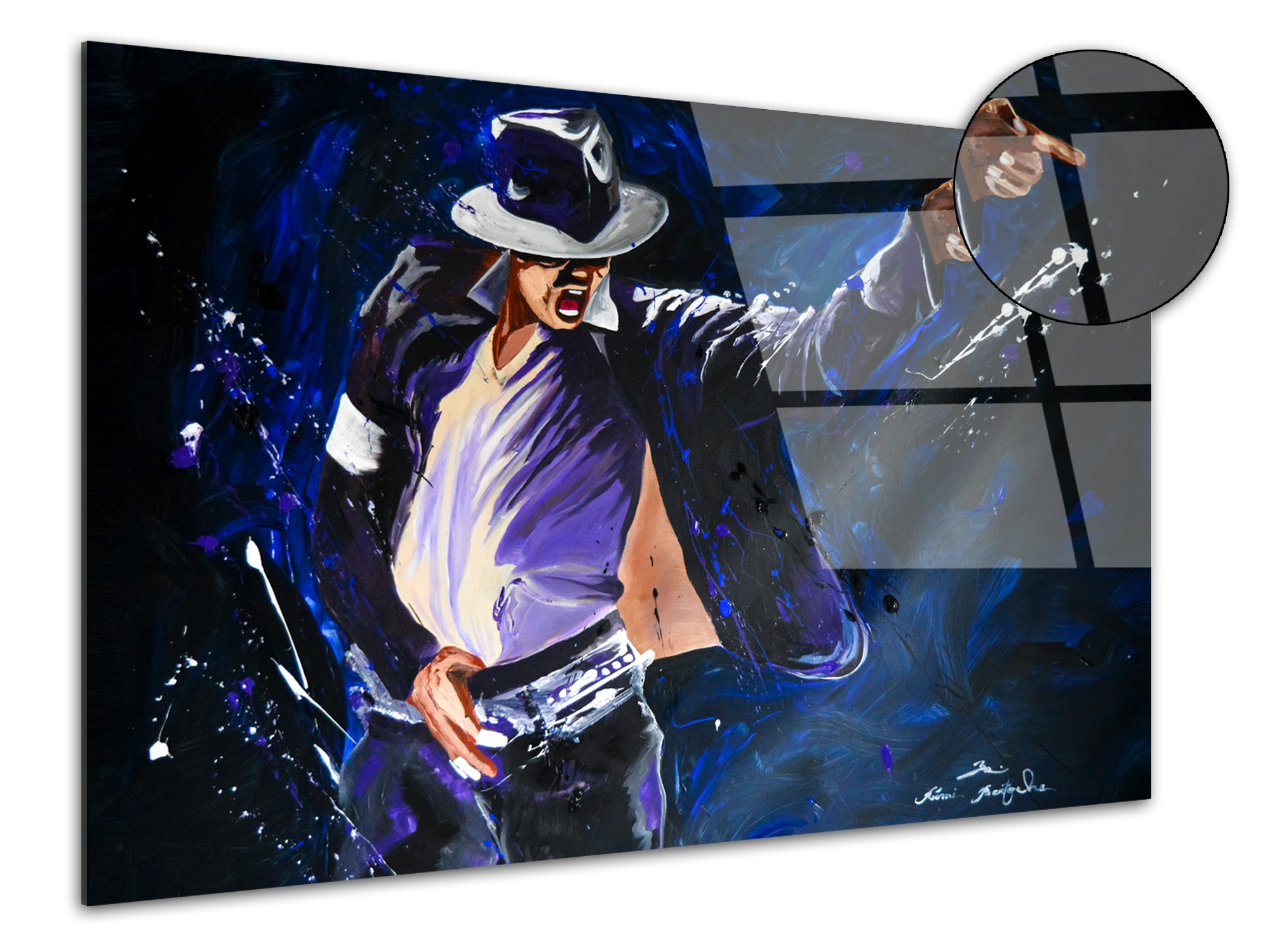 Reproduction peinture sur plexiglas Serie Limitée King of Pop Leroy — free download