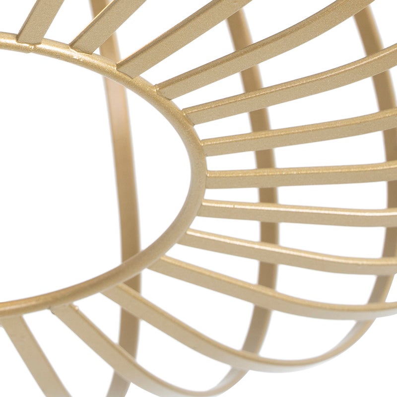 Qazqa design plafonnier - Johanna - gold, rond, max. 40w, e27, 39cm, idéal pour la chambre et le salon - 5