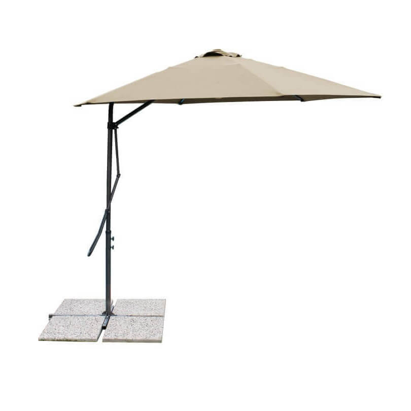 Parasol de jardin déporté Rectangulaire 2x3 avec toile de polyester Taupe mod. Zenith - 2
