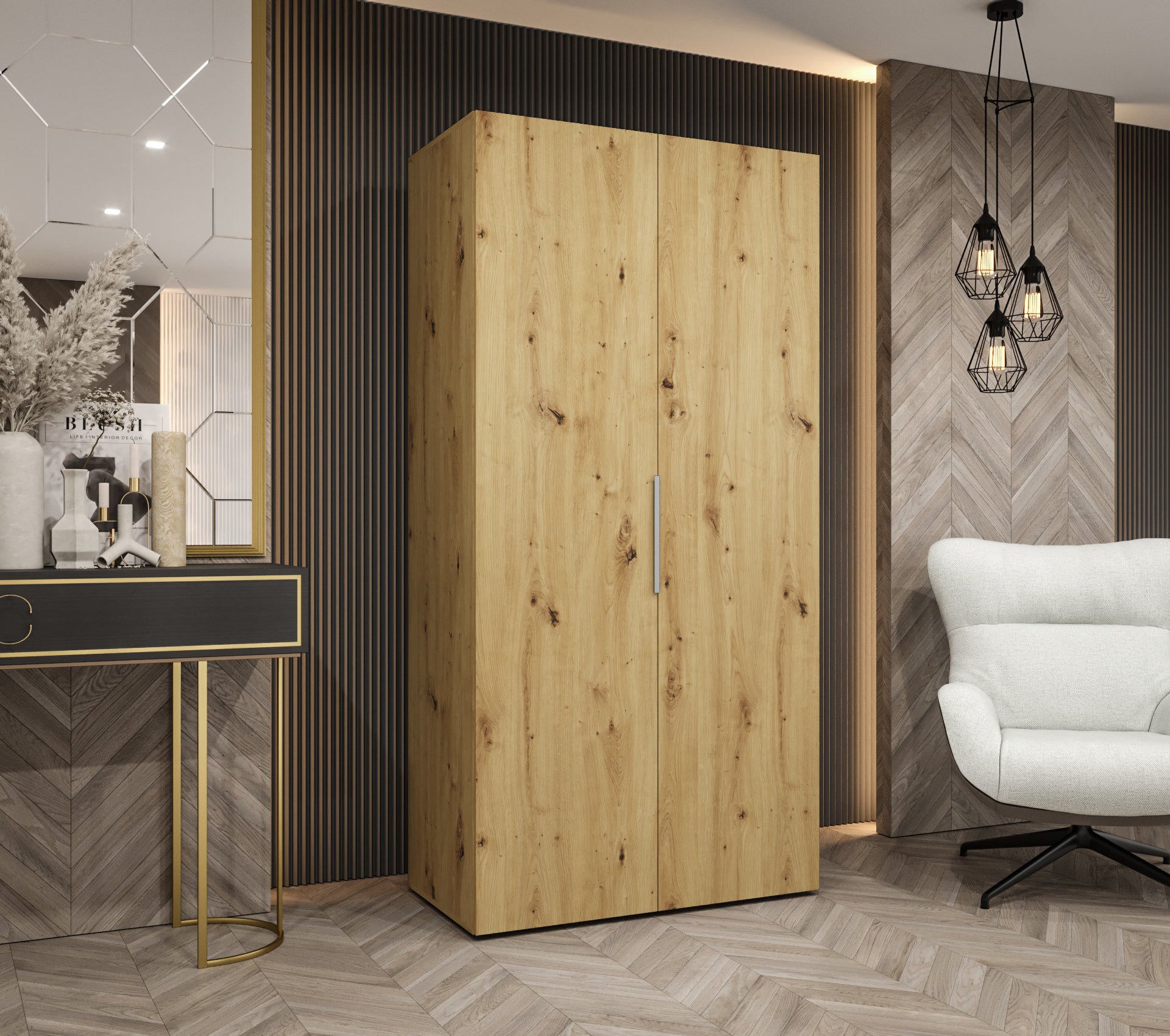 Szafa uchylna otwierana Marbella 1 100 x 52 x 202 cm artisan + u. kaszmir Abiks Meble - 2