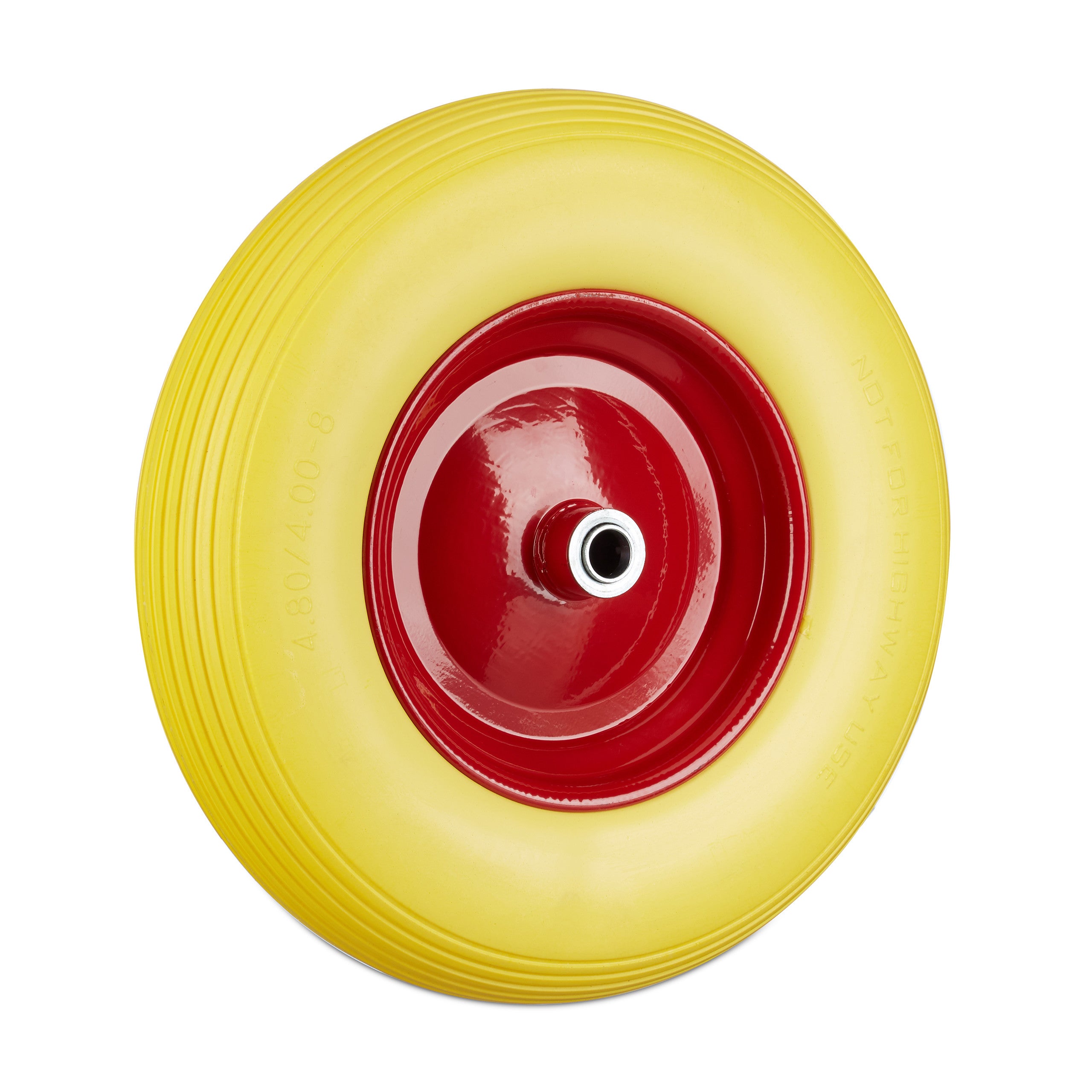 4 ruedas carretilla 4.80 4.00-8, neumático goma, llanta de acero, repuesto, recambio, cargas de hasta 100 kg, relaxdays