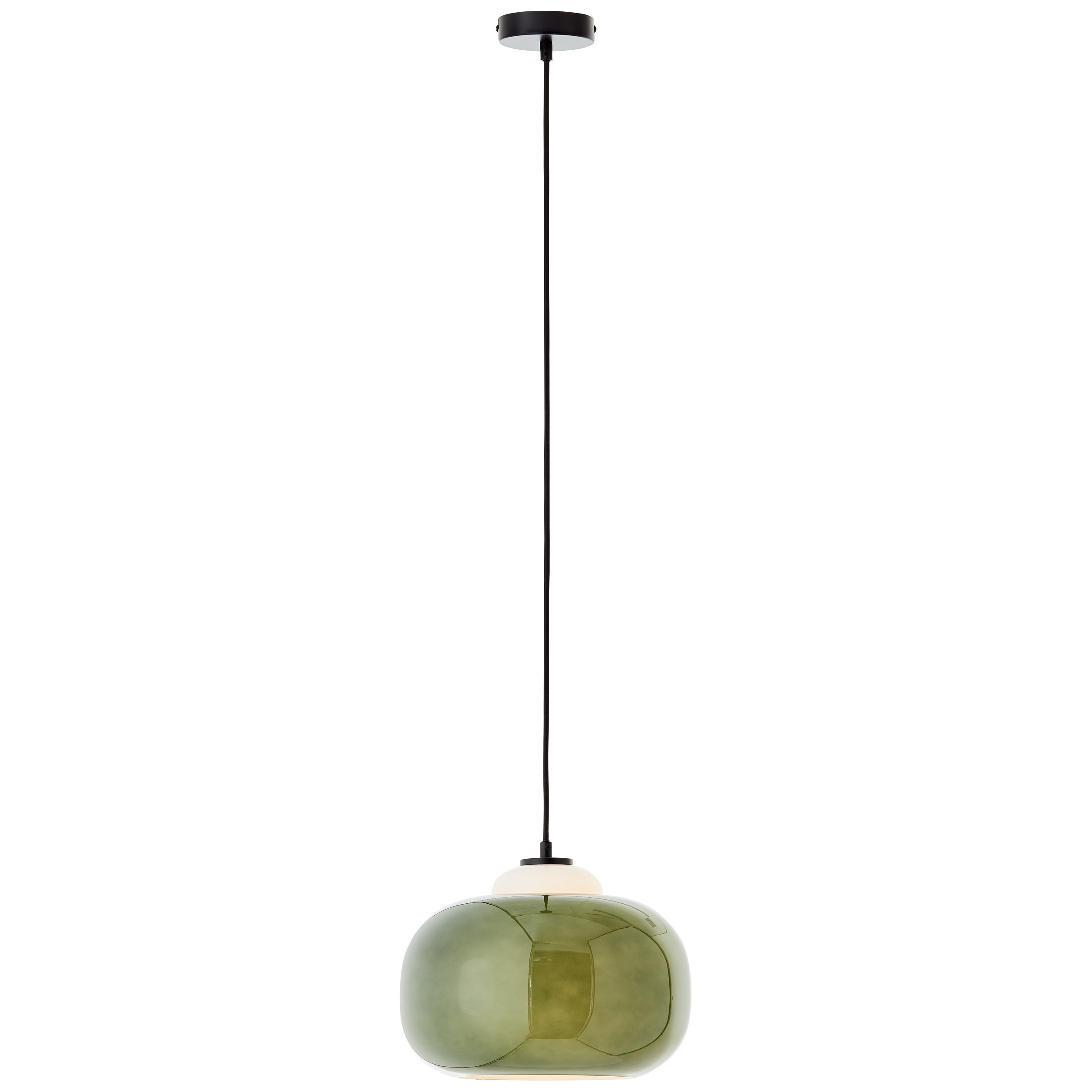 Brilliant Suspension Blop 30cm zielone szkło/metal 1x A60, E27, 60 W, pasuje do zwykłej żarówki (brak w zestawie)