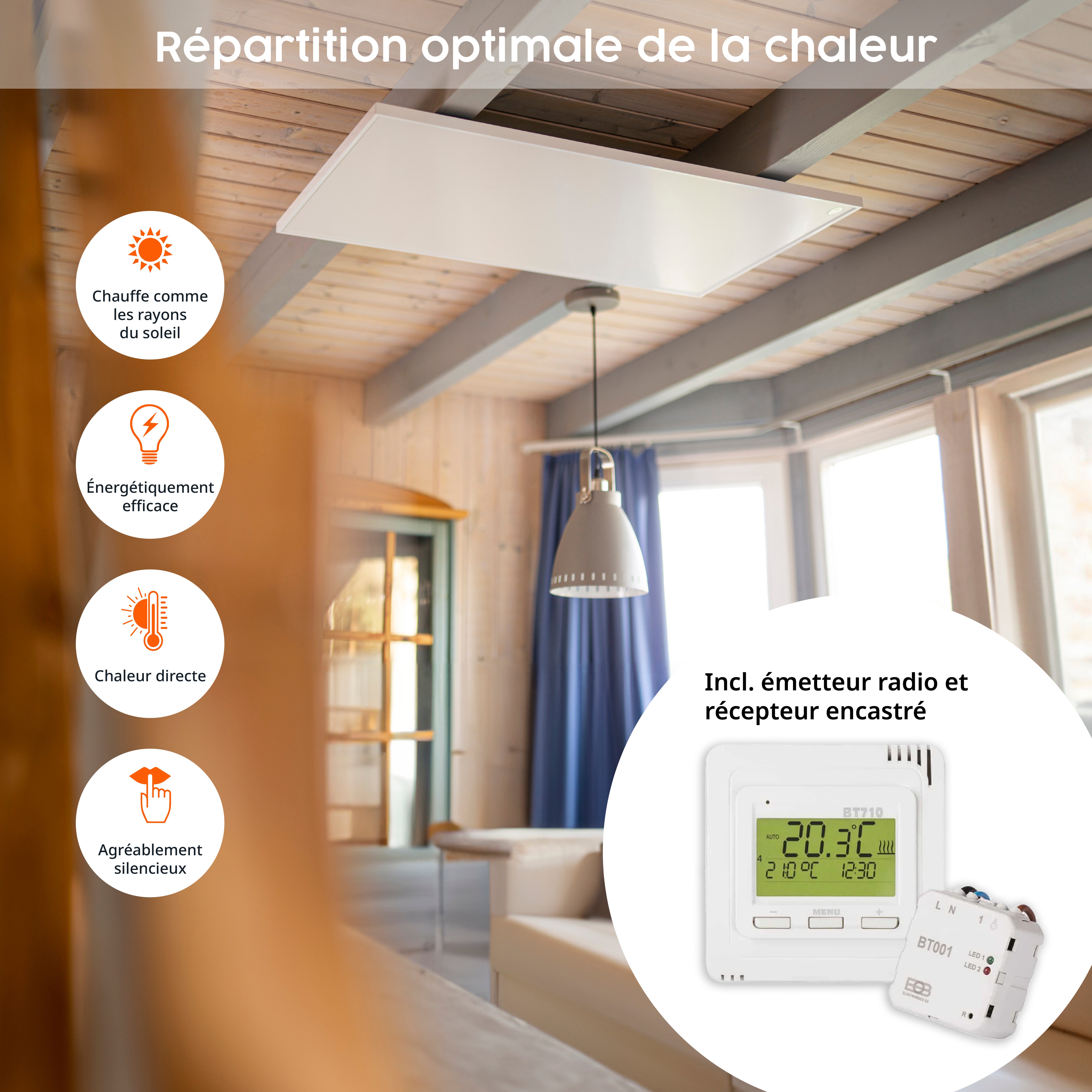 Termoplaza Termoconvettore Elettrico WiFi Da Parete o in Piedi 7 m² - 270 Watt Stufetta Elettrica Basso Consumo - Termosifoni Moderni Infrarossi - Pannello Radiante Infrarossi Termosifone Elettrico