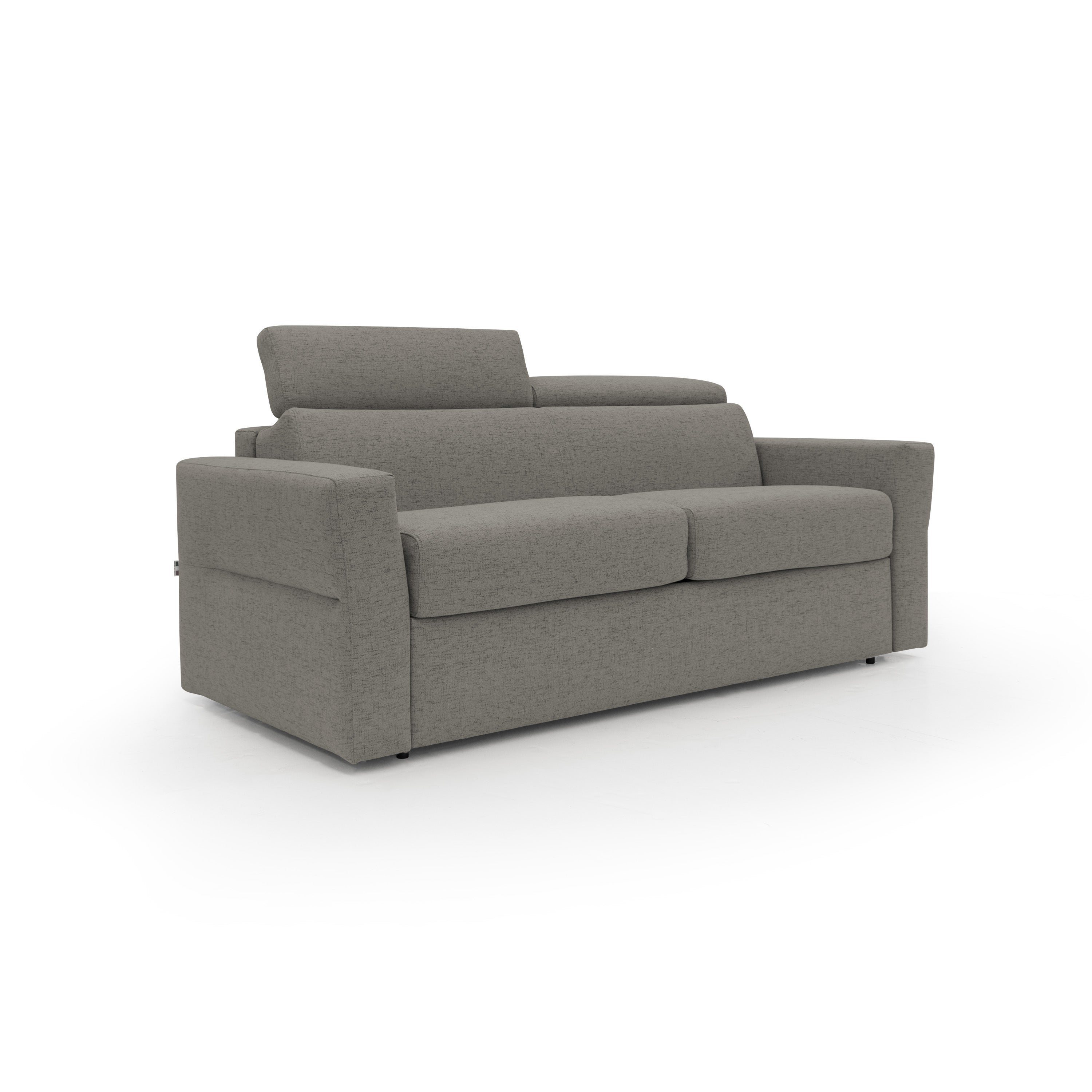Avalon sofá cama con colchón de 18 cm de altura en tejido impermeable 220 cm (160x197 cm) marrón