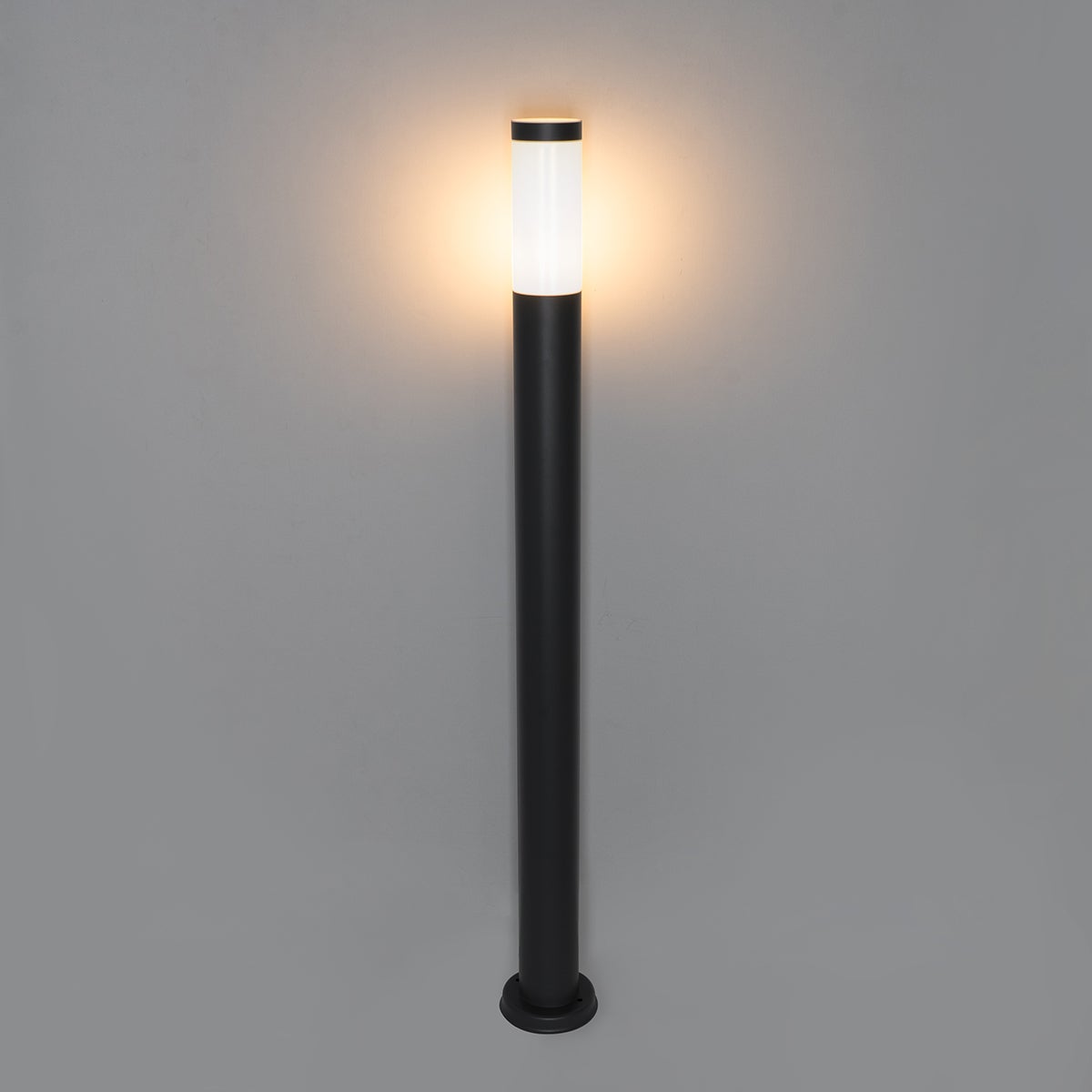 Qazqa moderno lampada bollard da esterno per giardino - Rox - grigio scuro, max. 20w, compatibile con lampadines LED, e27 - 9